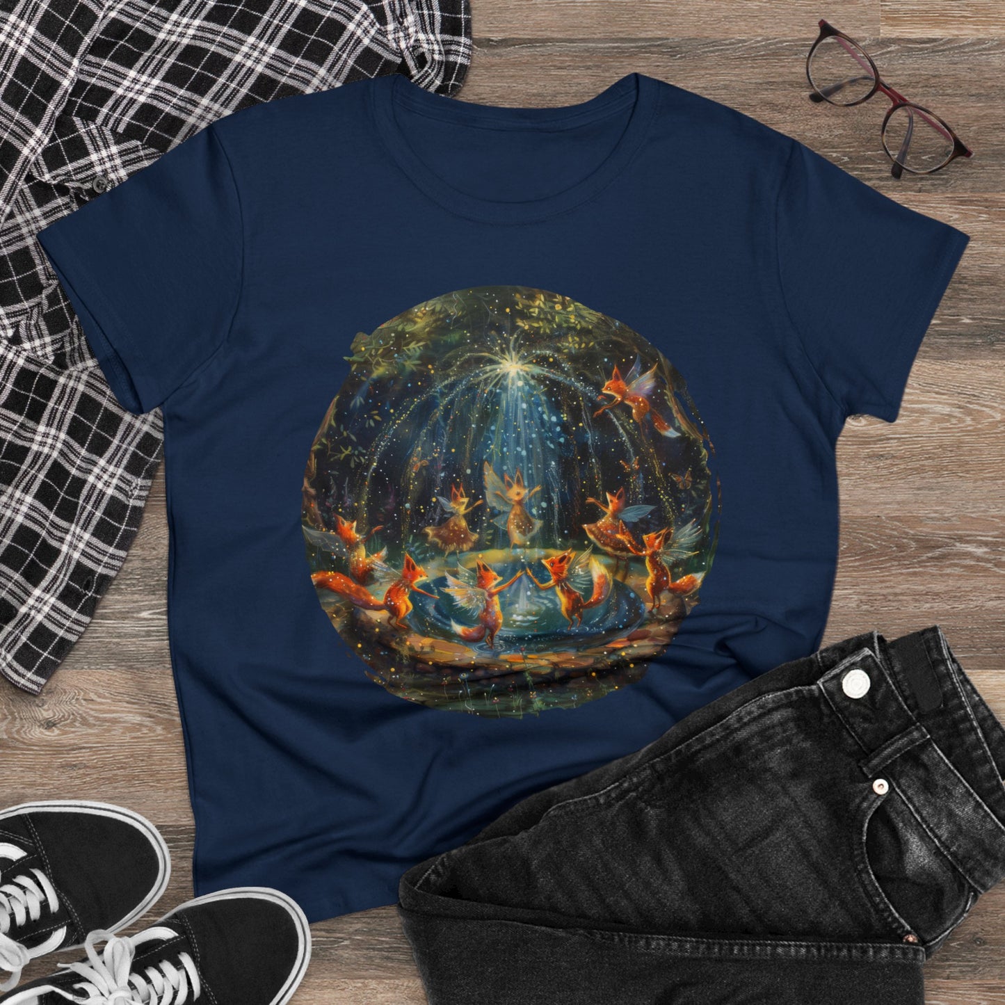 Fairy Celebration - Fantasy - Women's Midweight Cotton Tee