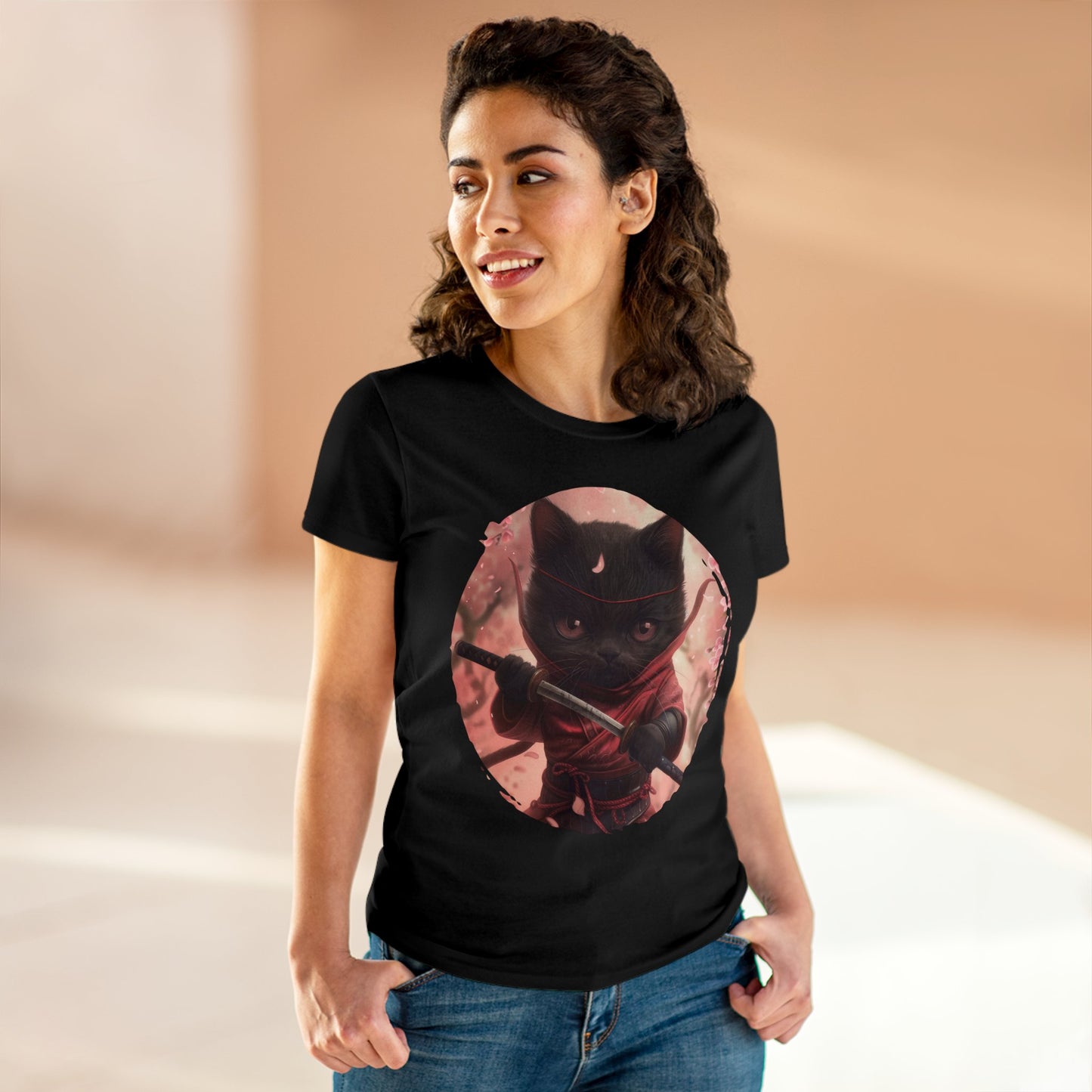 Ninja Kitty - Women's Midweight Cotton Tee