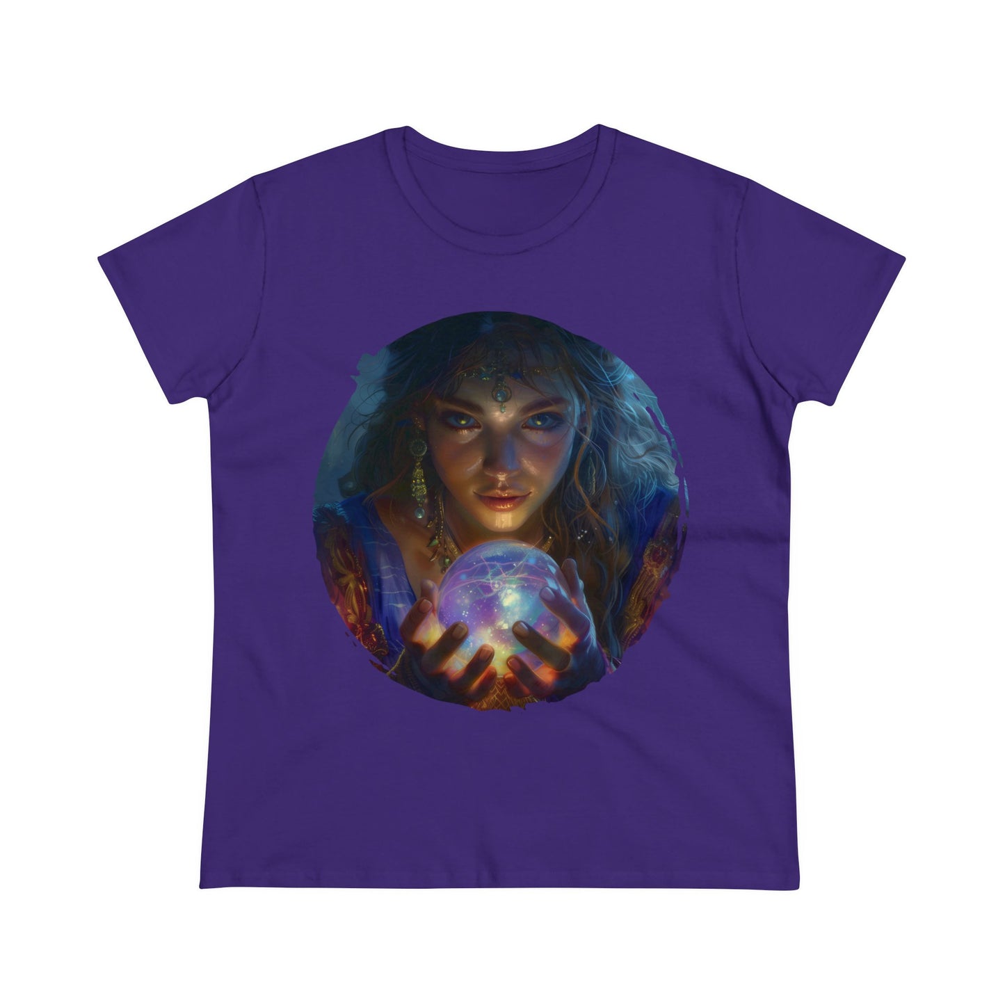 Crystal Ball - Mysticism - Women's Midweight Cotton Tee