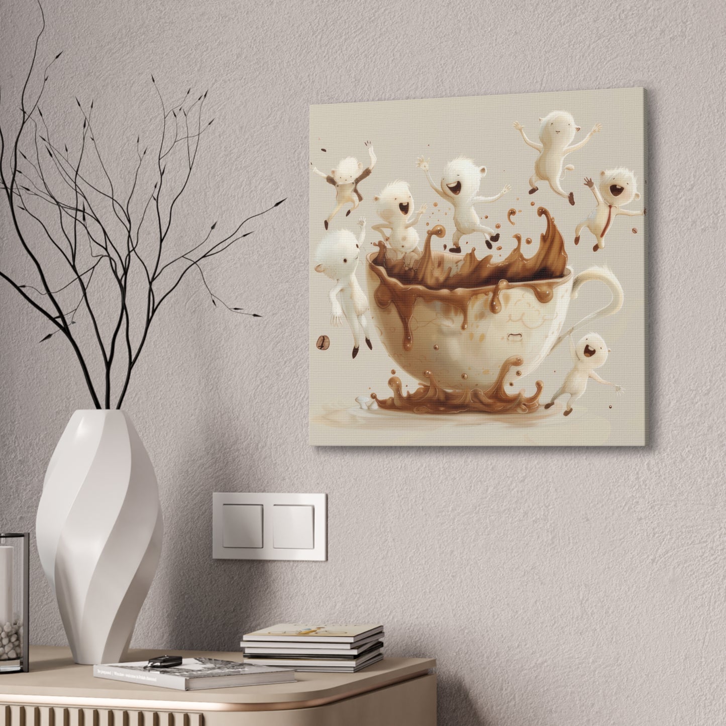 Coffee Monsters - Canvas Stretched, 0.75"