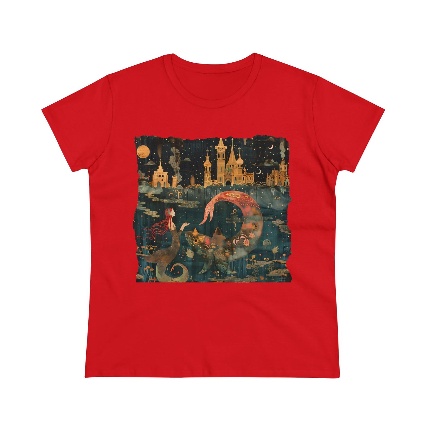 Mermaid - Fantasy - Women's Midweight Cotton Tee