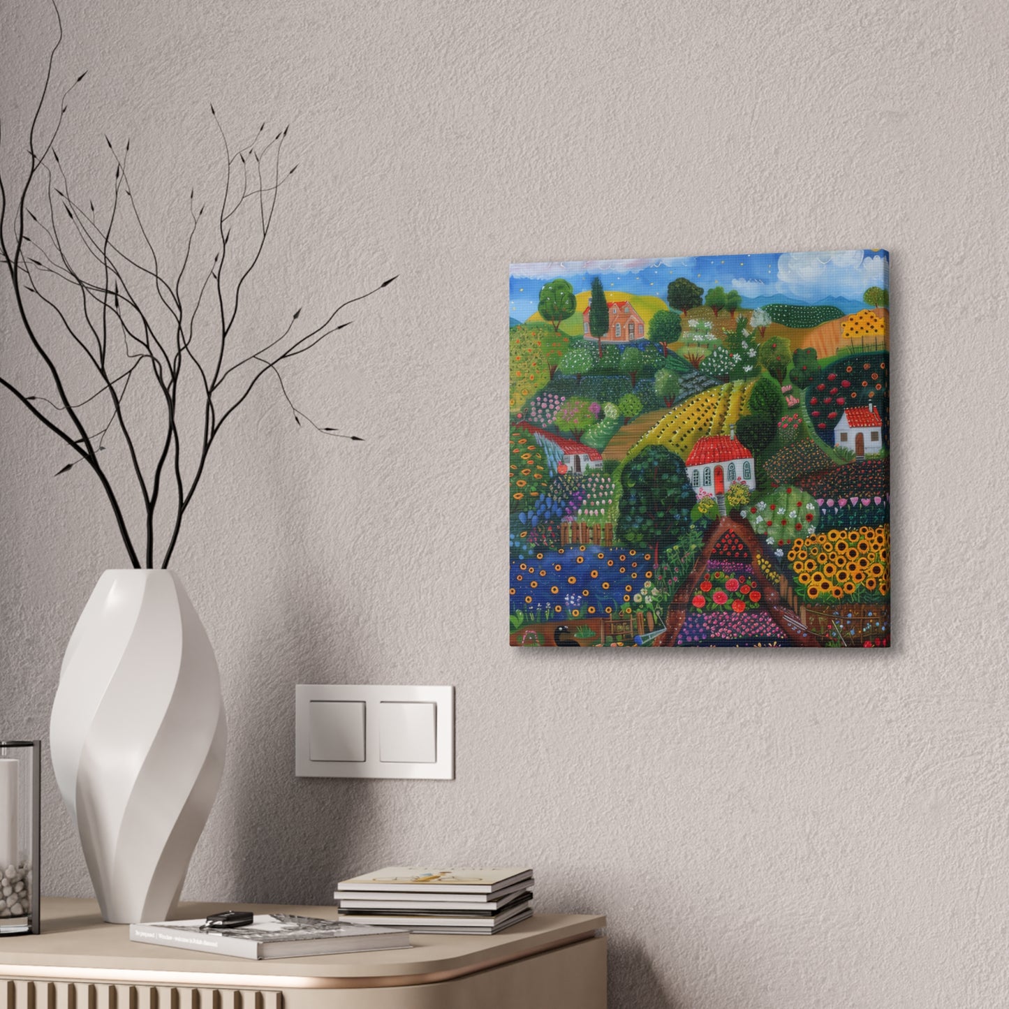 Cottage Gardens - Canvas Stretched, 0.75"