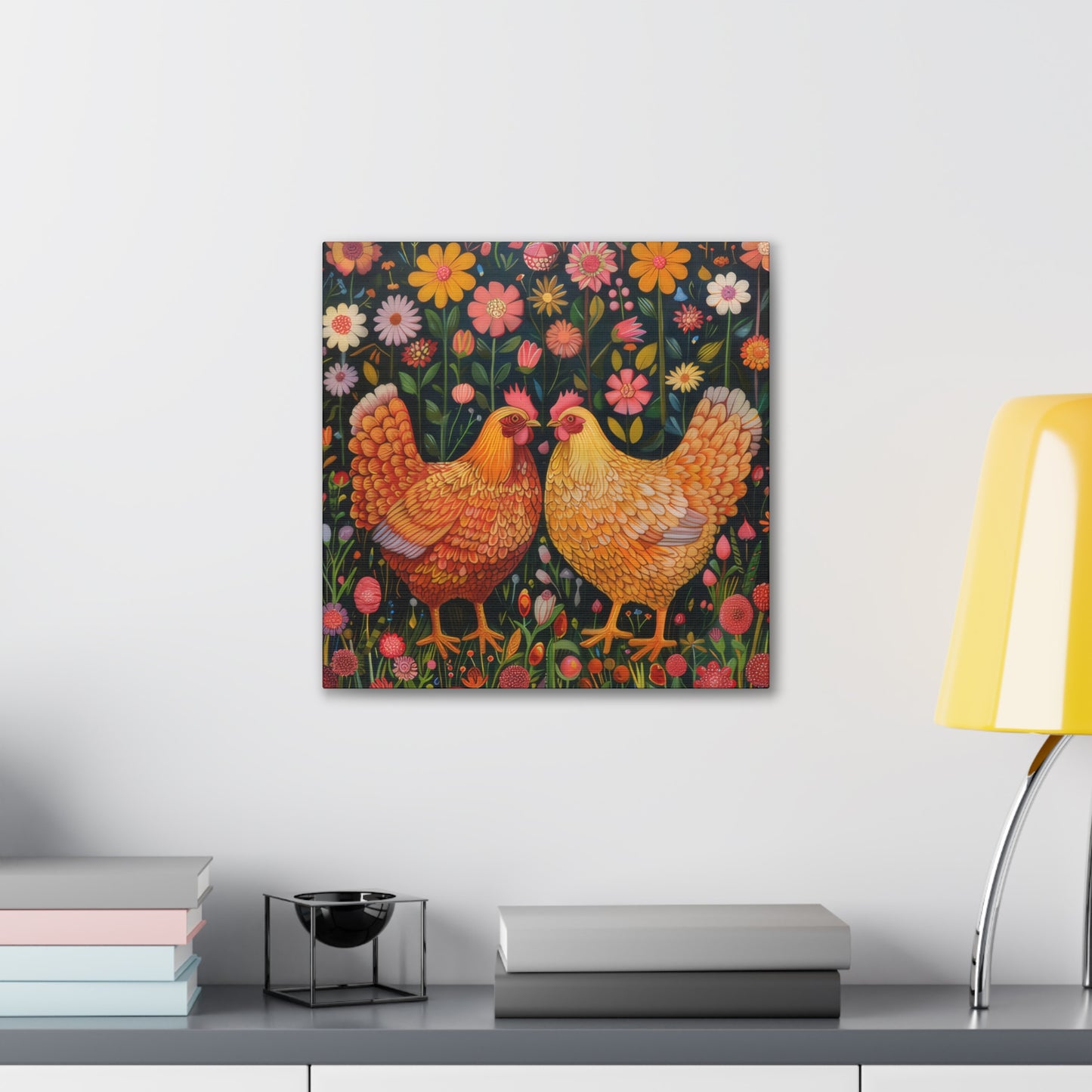 Chickens - Canvas Stretched, 0.75" - Canvas Stretched, 0.75"