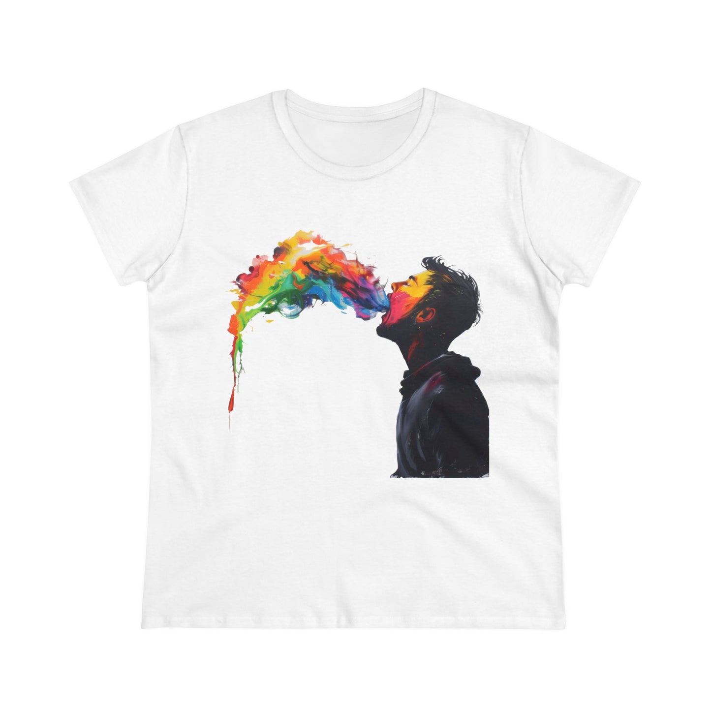 Rainbow Breath - Women's Midweight Cotton Tee