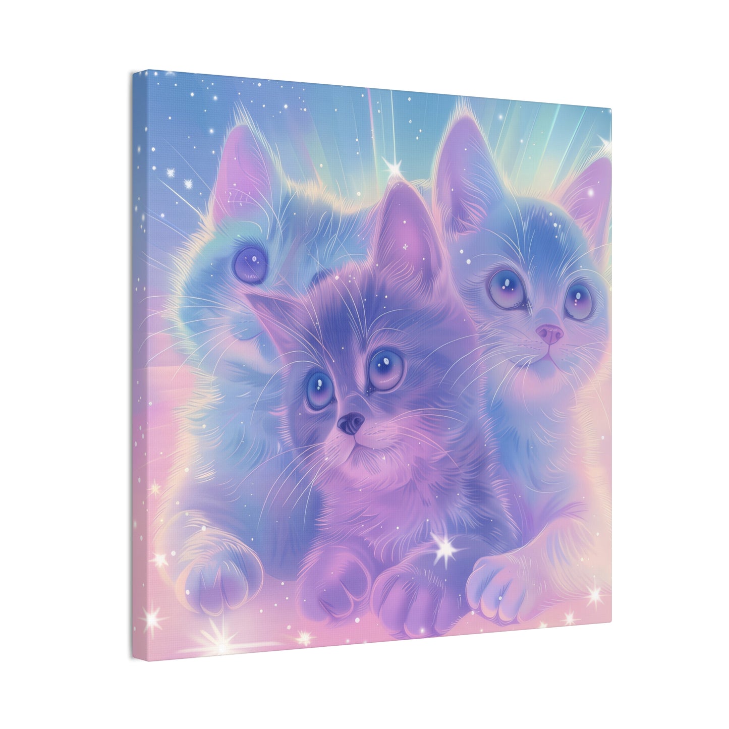 Sparkly Kitties - Canvas Stretched, 0.75"