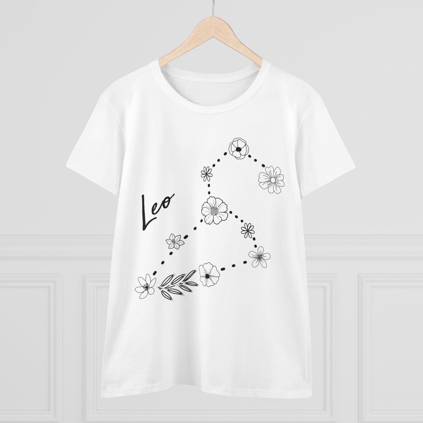 Flower Constellation - Leo - Astrology - Women's Midweight Cotton Tee