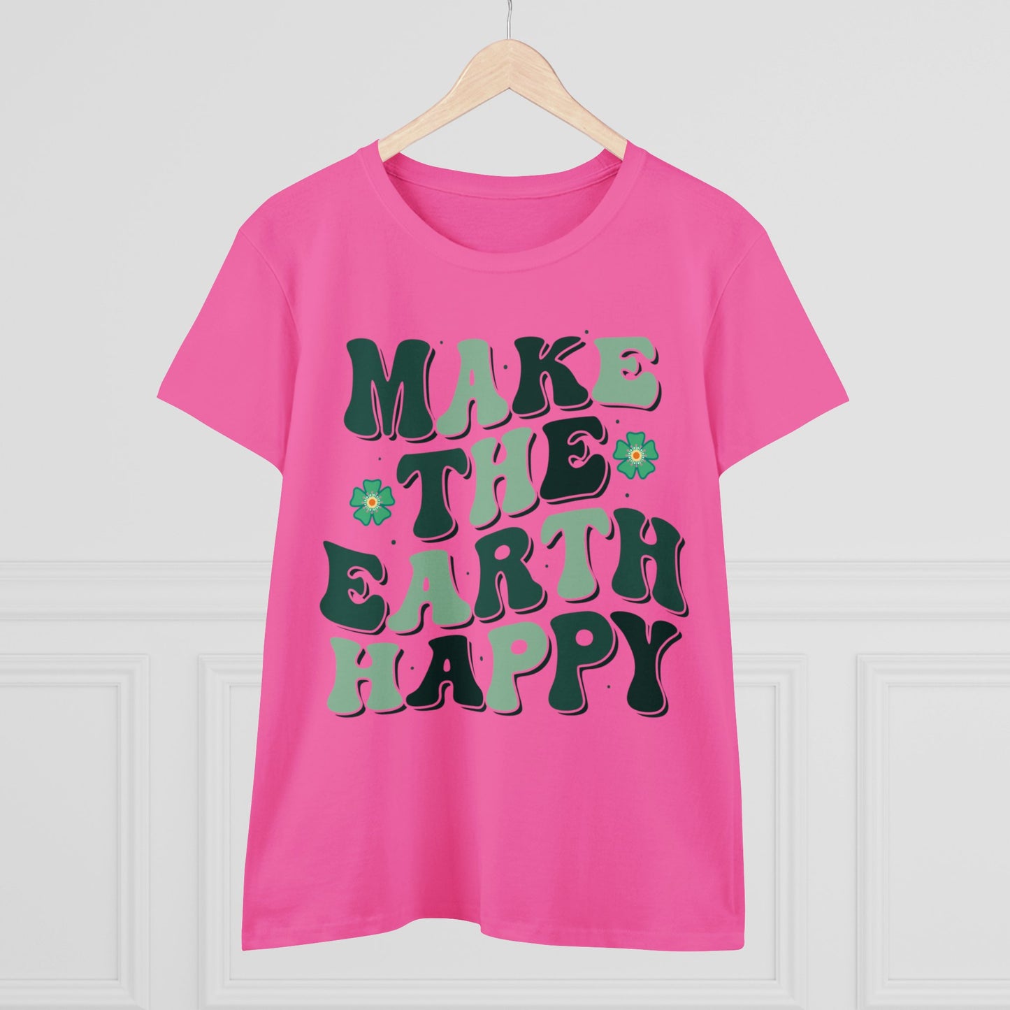 Make the Earth Happy - Gardening - Women's Midweight Cotton Tee