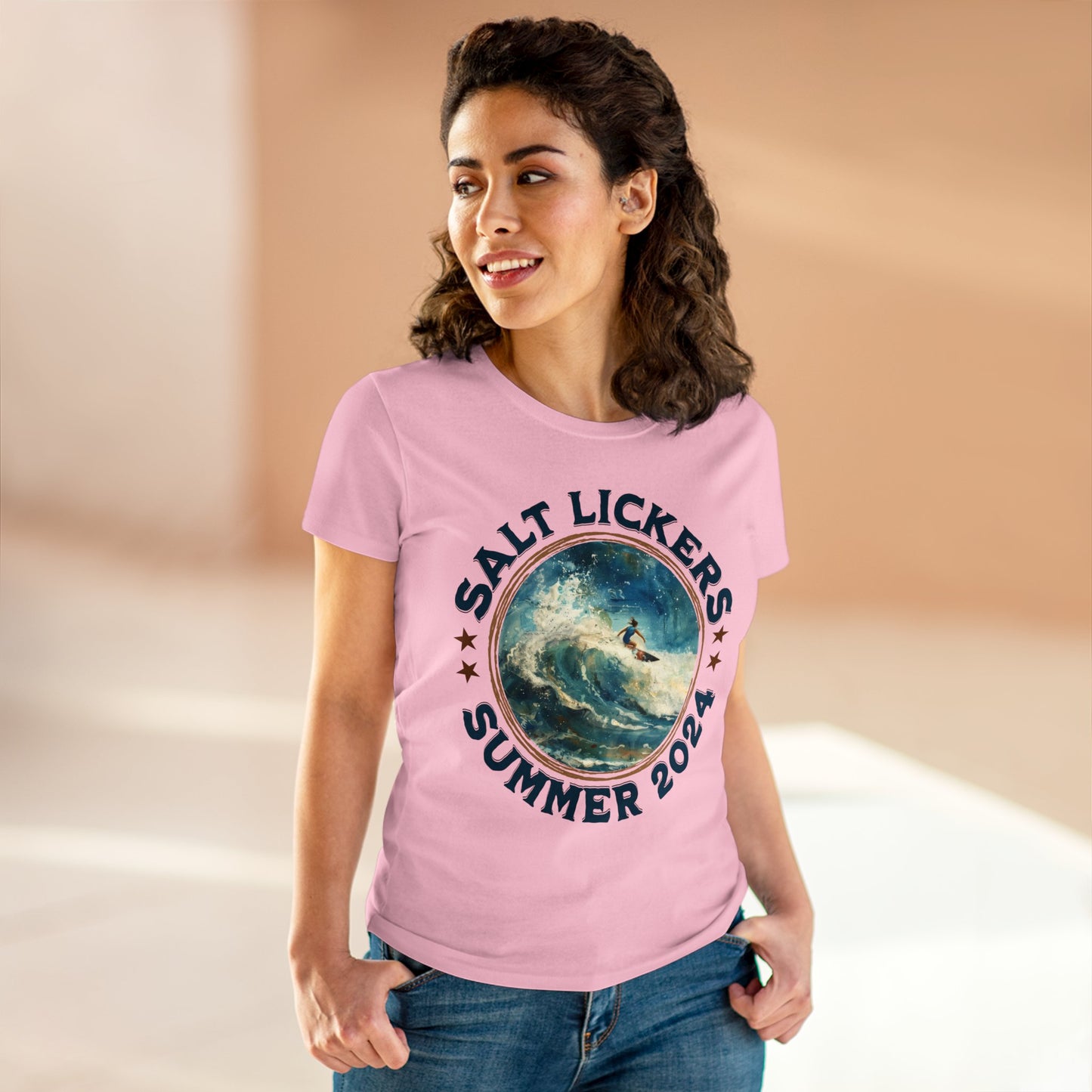 Surfing - Women's Midweight Cotton Tee