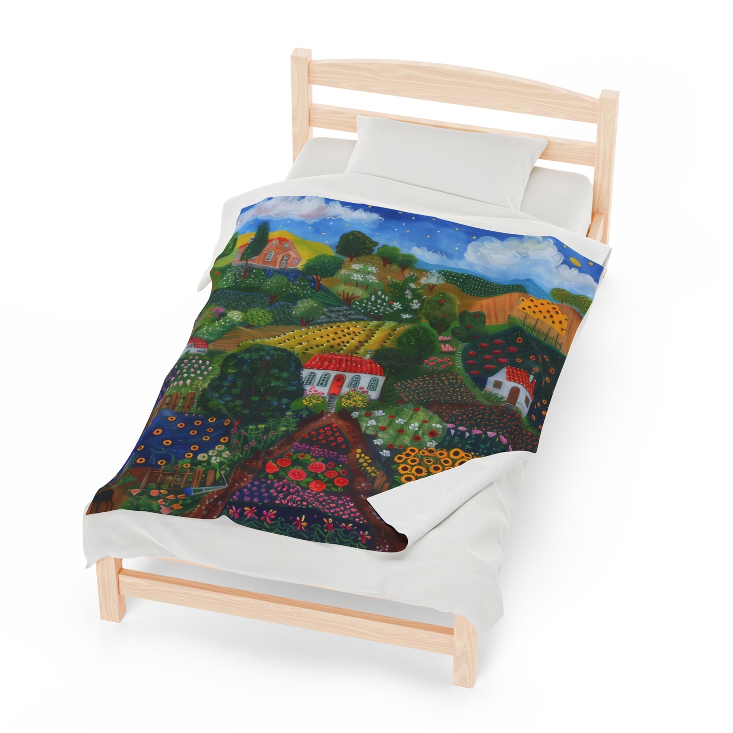 Cottage Garden - Velveteen Plush Blanket