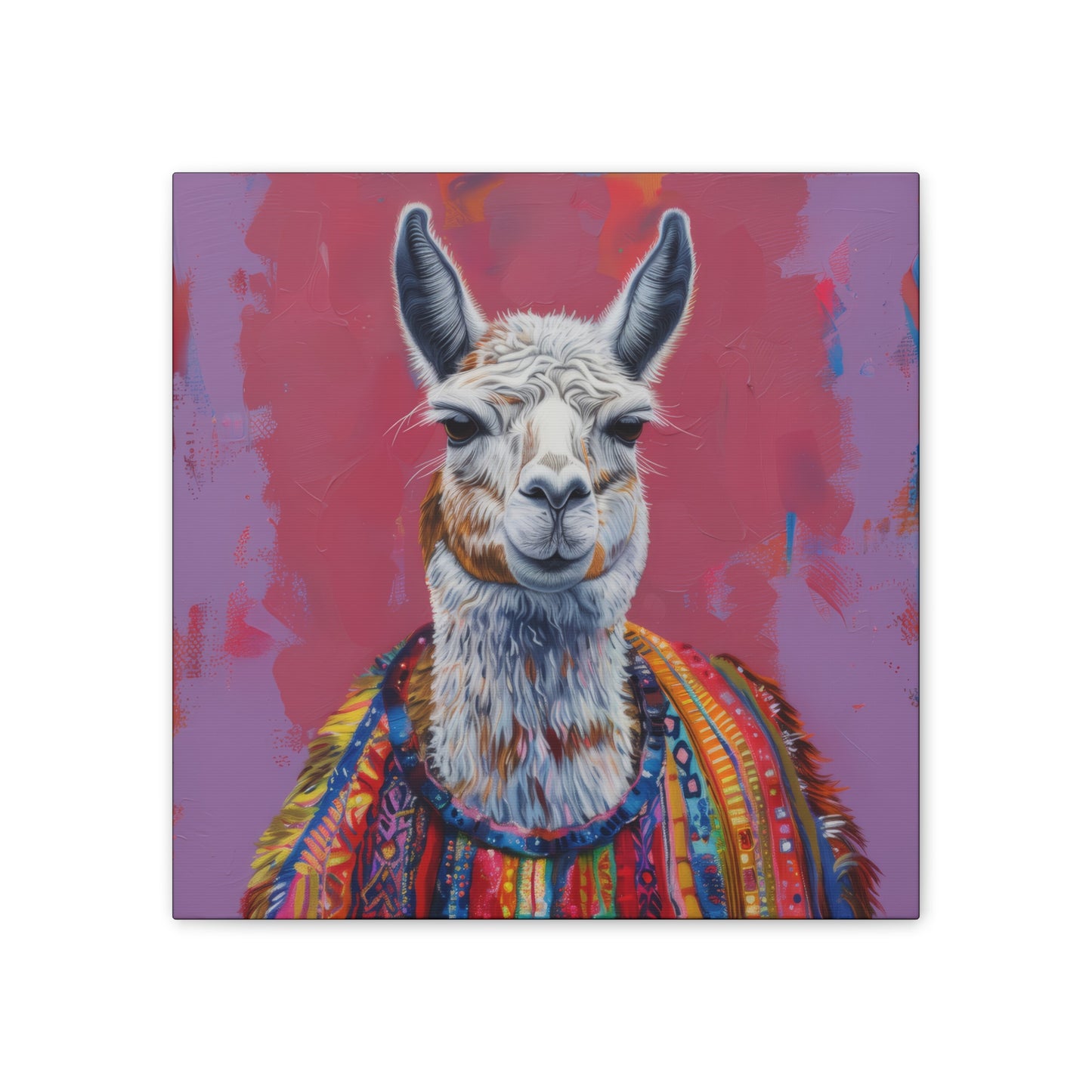 Llama - Canvas Stretched, 0.75"