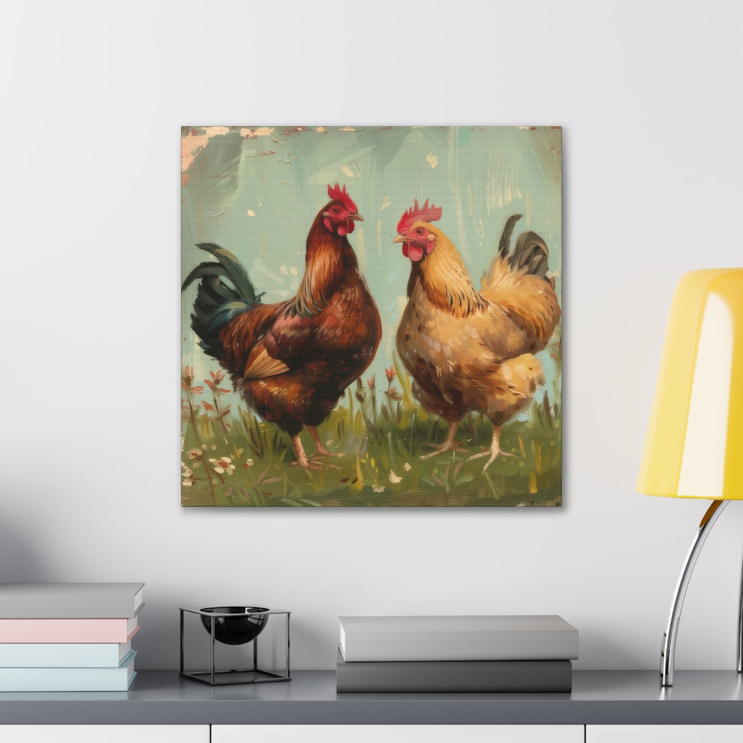 Chickens - Canvas Stretched, 0.75" - Canvas Stretched, 0.75"