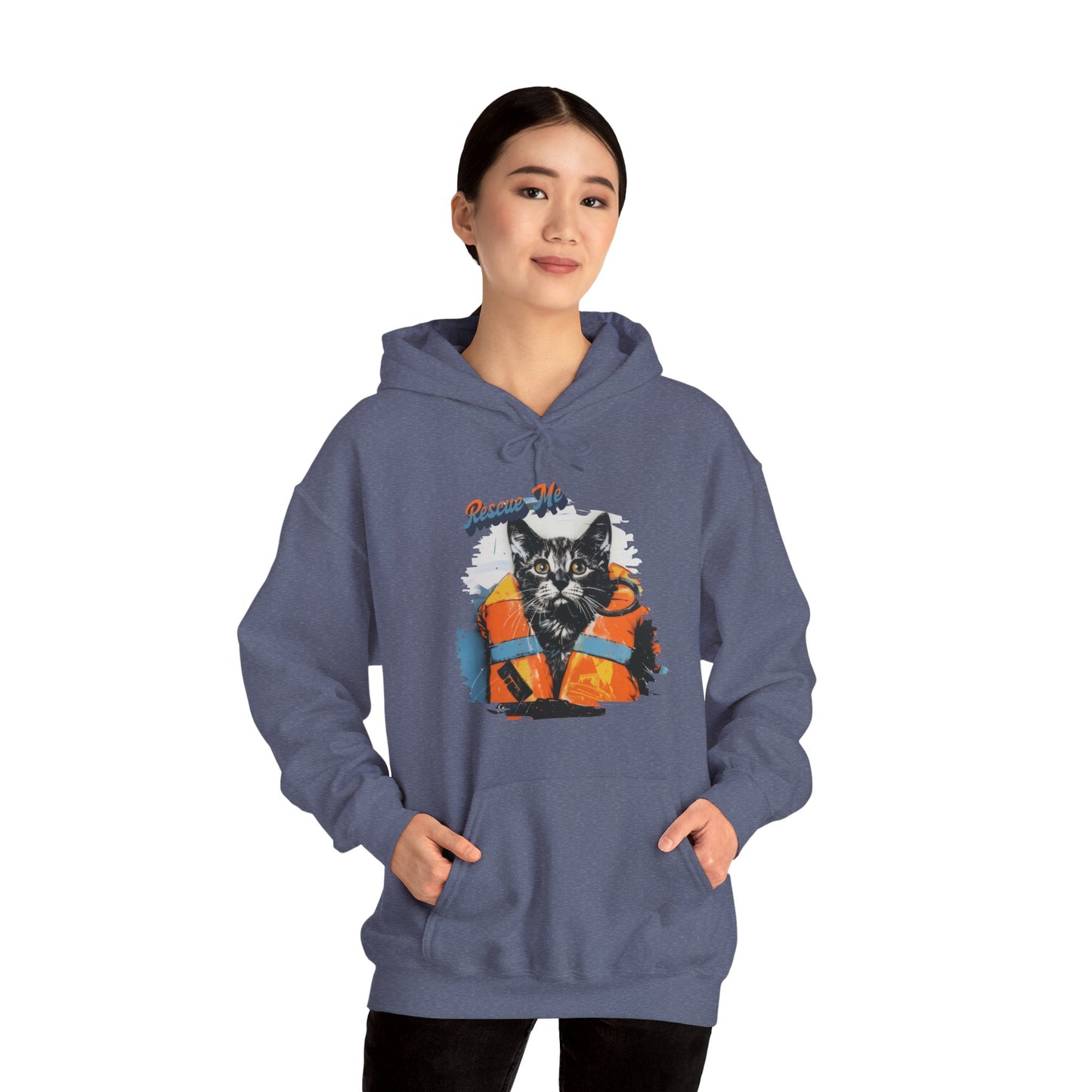 Rescue Cat - Unisex Heavy Blend™ Hooded Sweatshirt