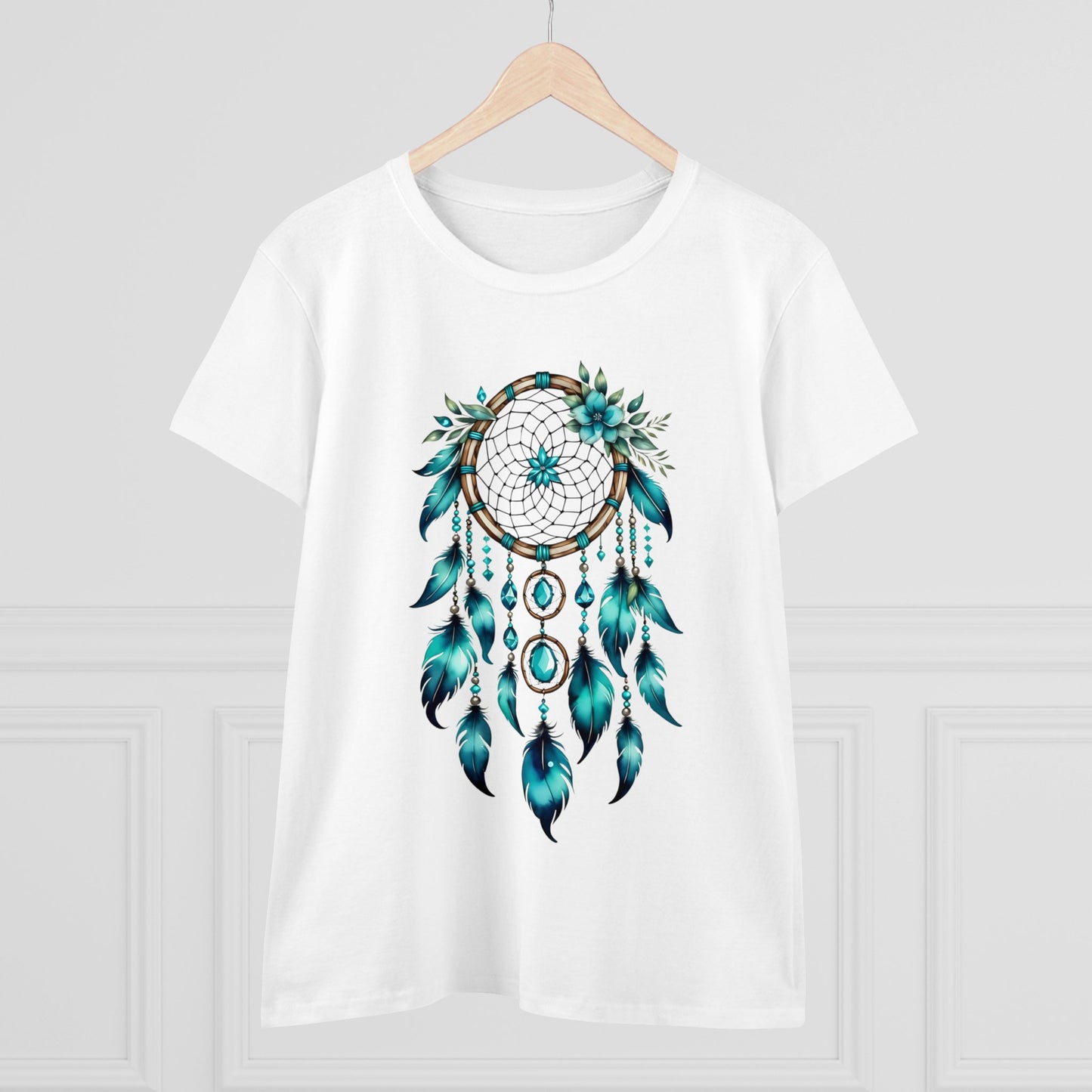 Turquoise Dream Catcher - Sagittarius - Astrology - Women's Midweight Cotton Tee