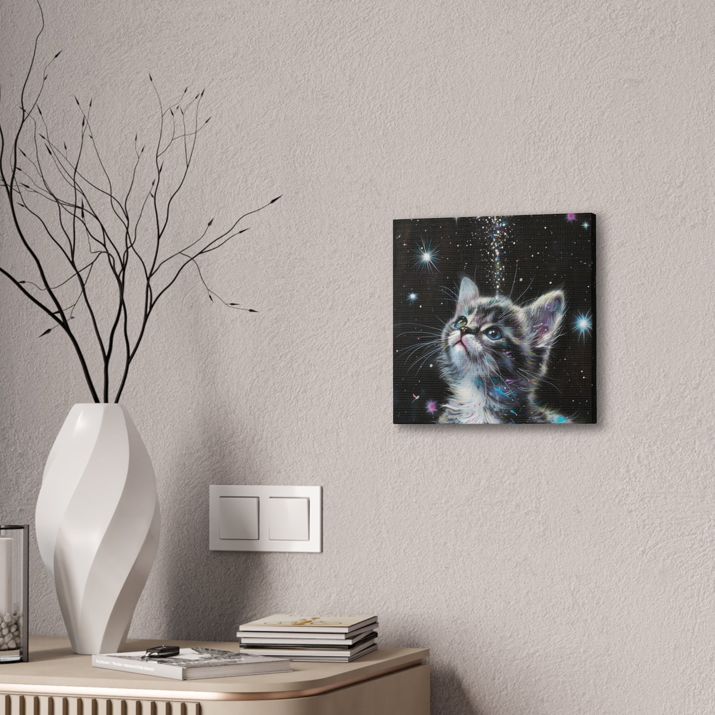 Sparkly Kitten - Canvas Stretched, 0.75" - Canvas Stretched, 0.75"