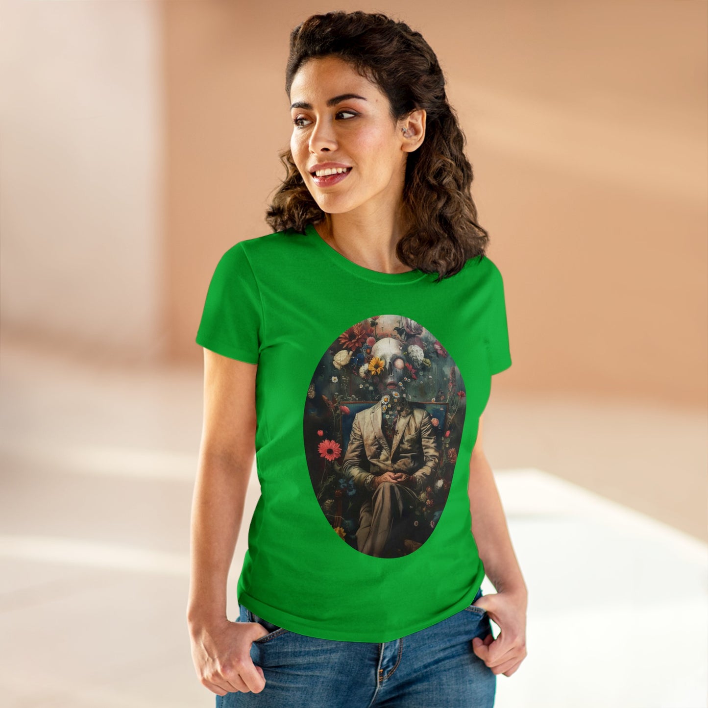 Flowers on My Mind - Women's Midweight Cotton Tee