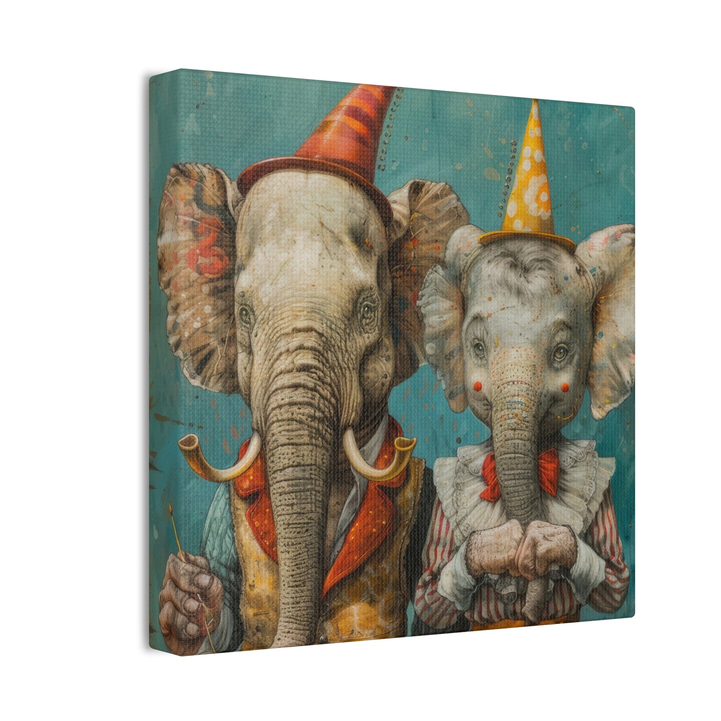 Elephants - Canvas Stretched, 0.75"