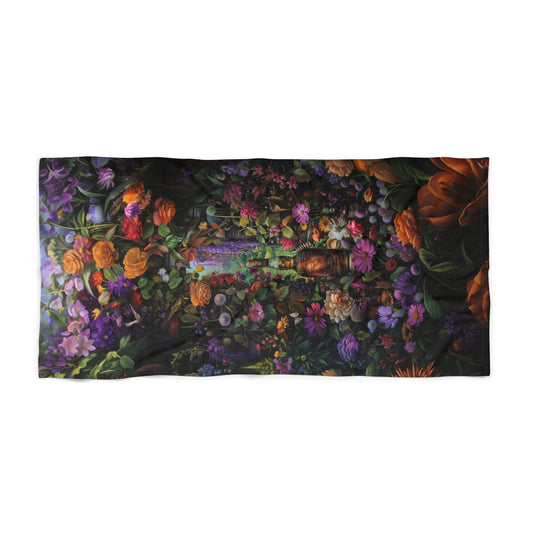 Whiskey & Flowers - Beach Towel