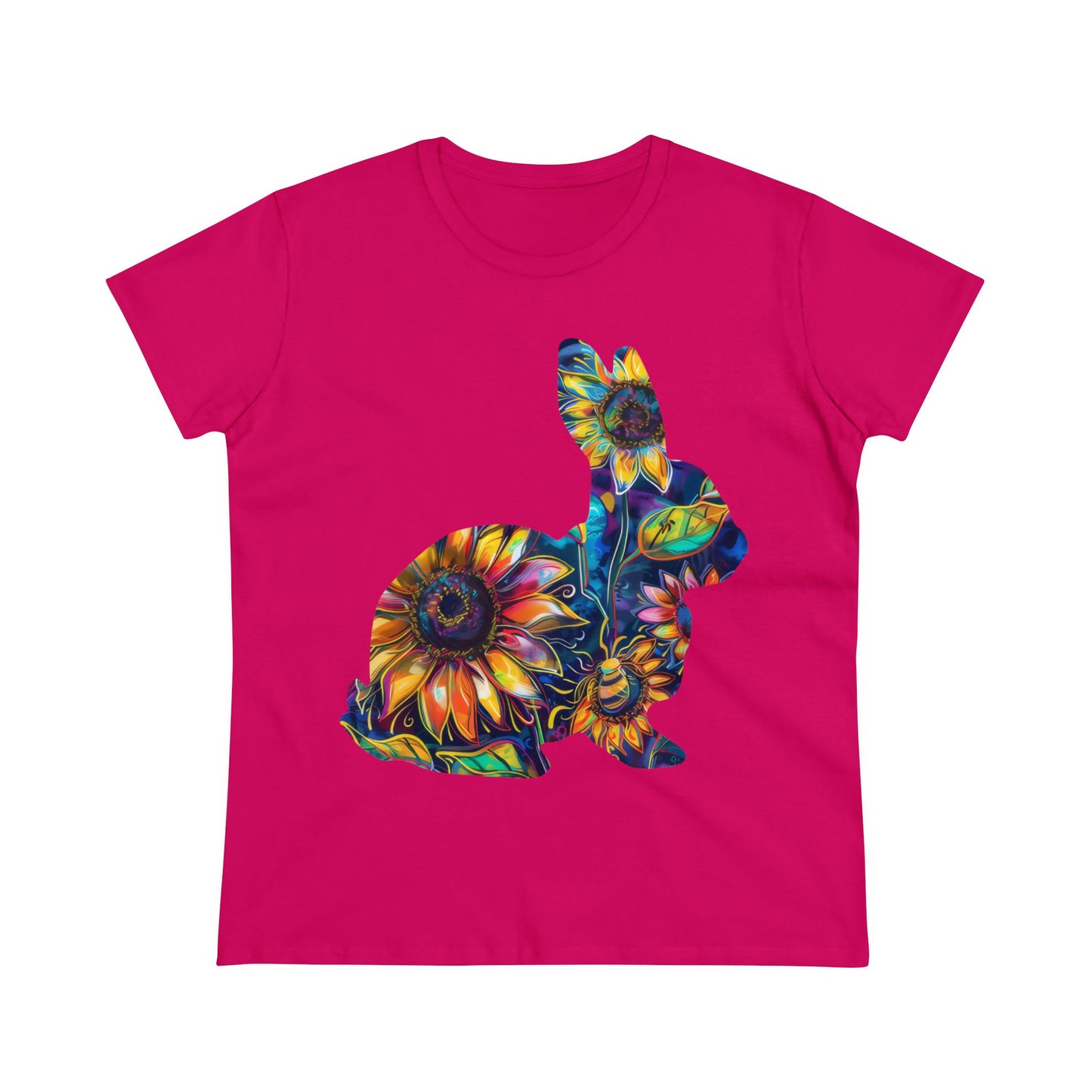 Flower Bunny - Women's Midweight Cotton Tee