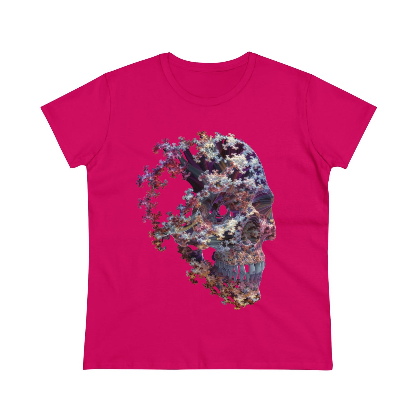 Fractal Skull - Women's Midweight Cotton Tee