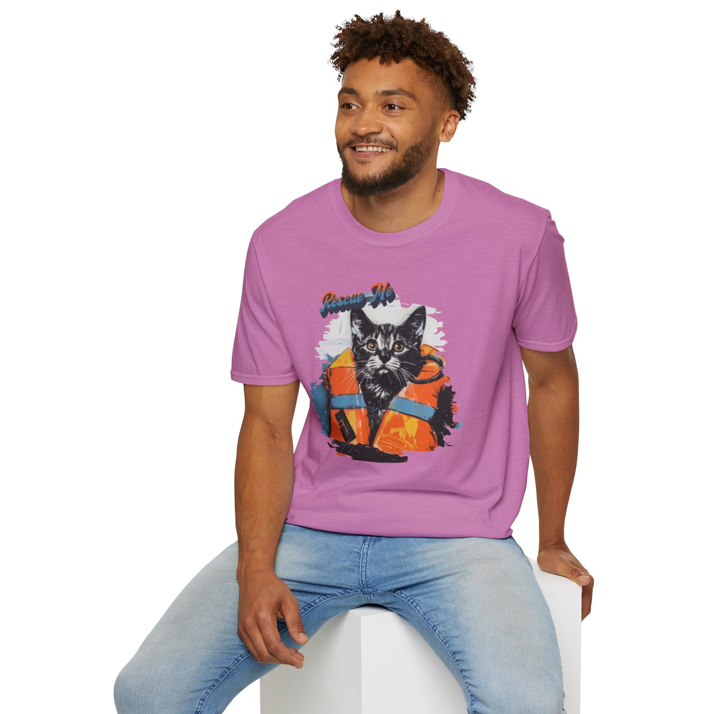 Rescue Cat - Unisex Softstyle T-Shirt