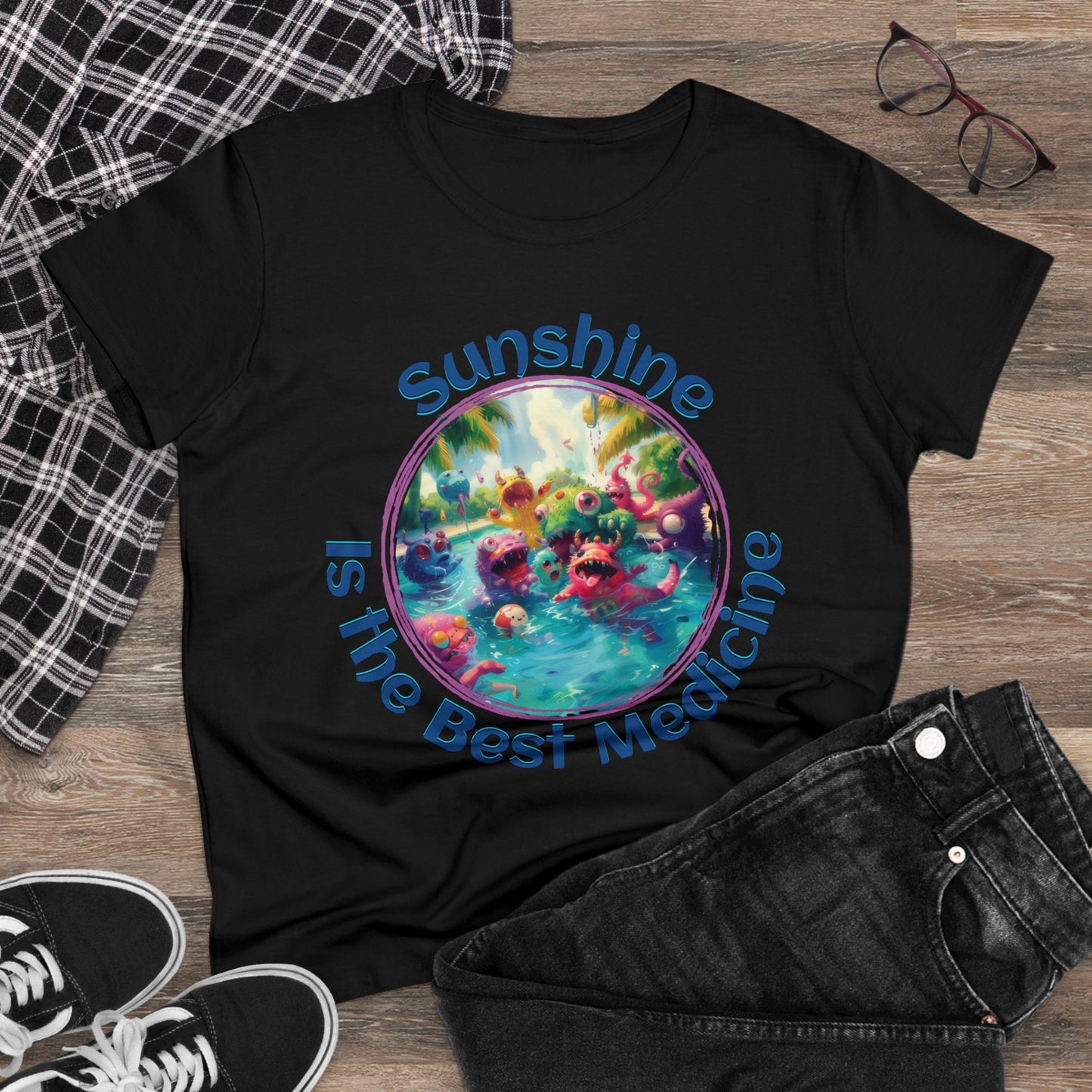 Sunshine is the Best Medicine - Women's Midweight Cotton Tee