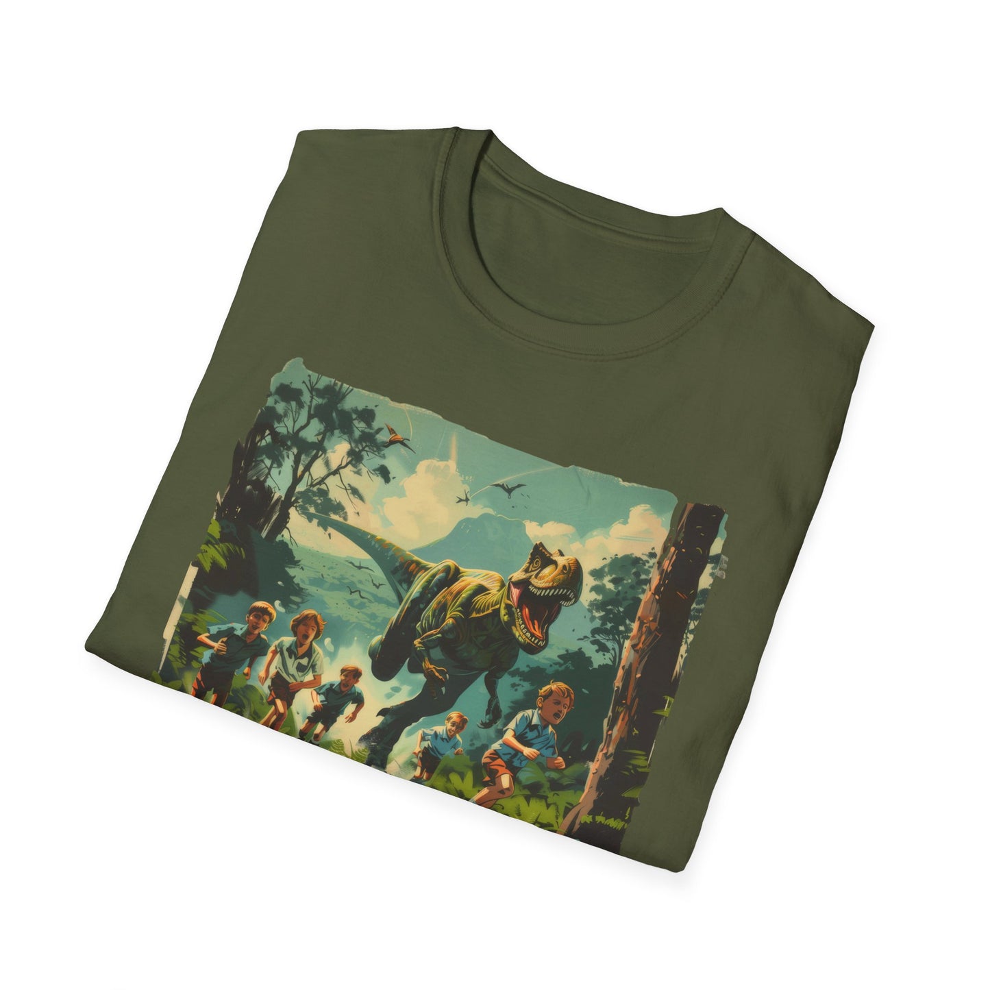 Dinosaur Chase - Unisex Softstyle T-Shirt