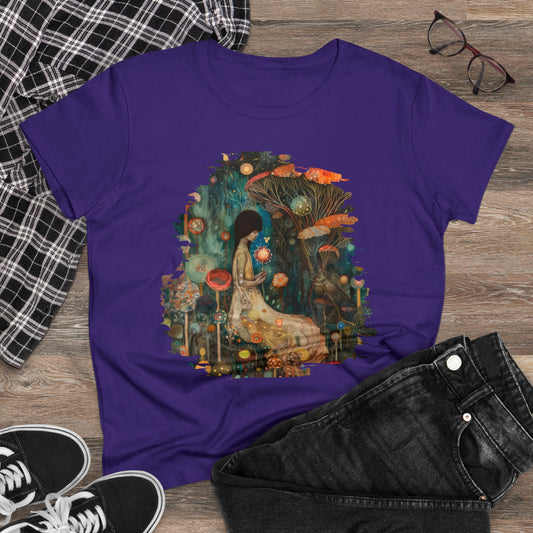 Mushroom Girl - Women's Midweight Cotton Tee