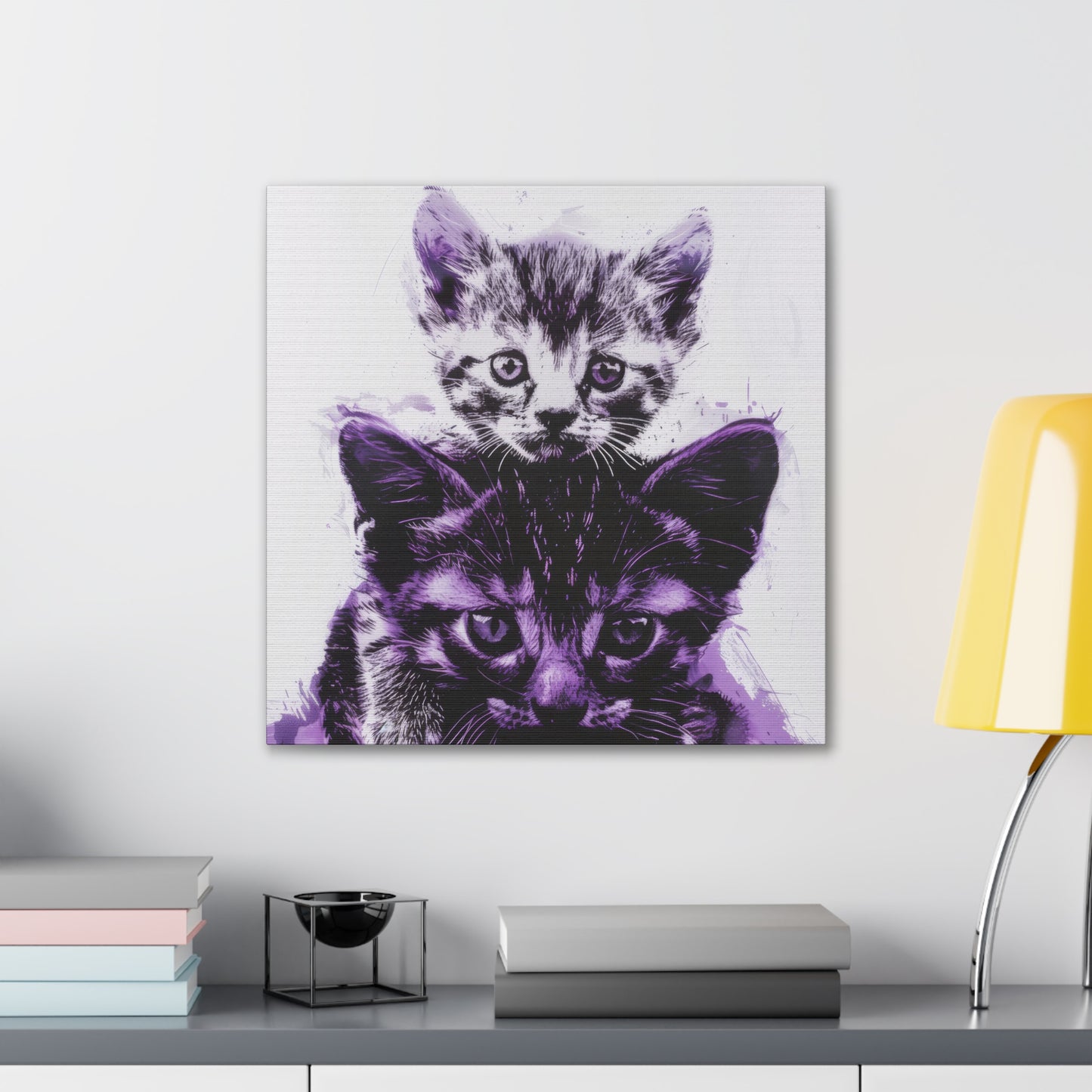 Stacked Cats - Canvas Stretched, 0.75"