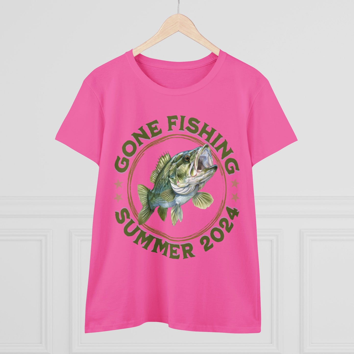 Gone Fishing - Women's Midweight Cotton Tee