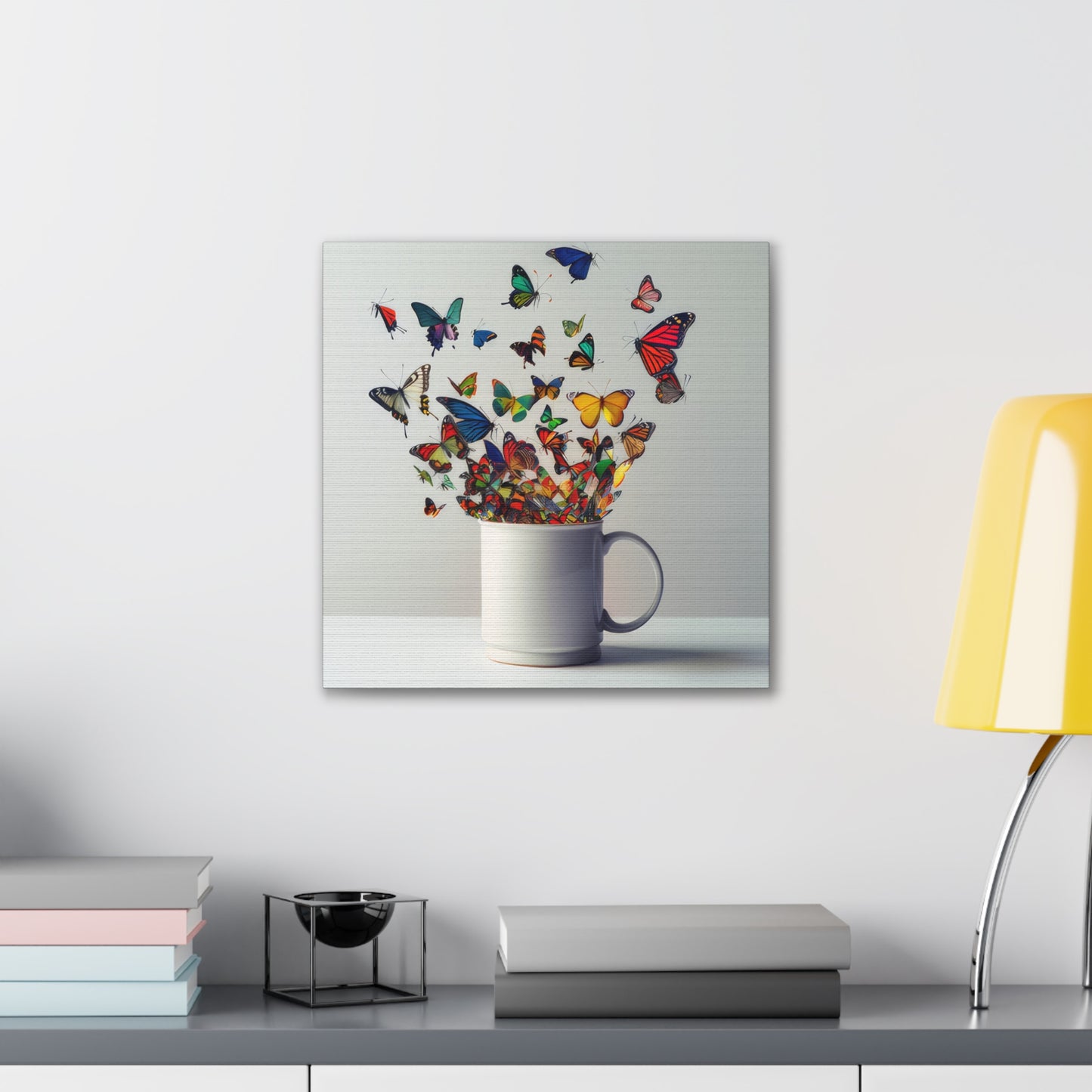 Butterfly Coffee - Canvas Stretched, 0.75"