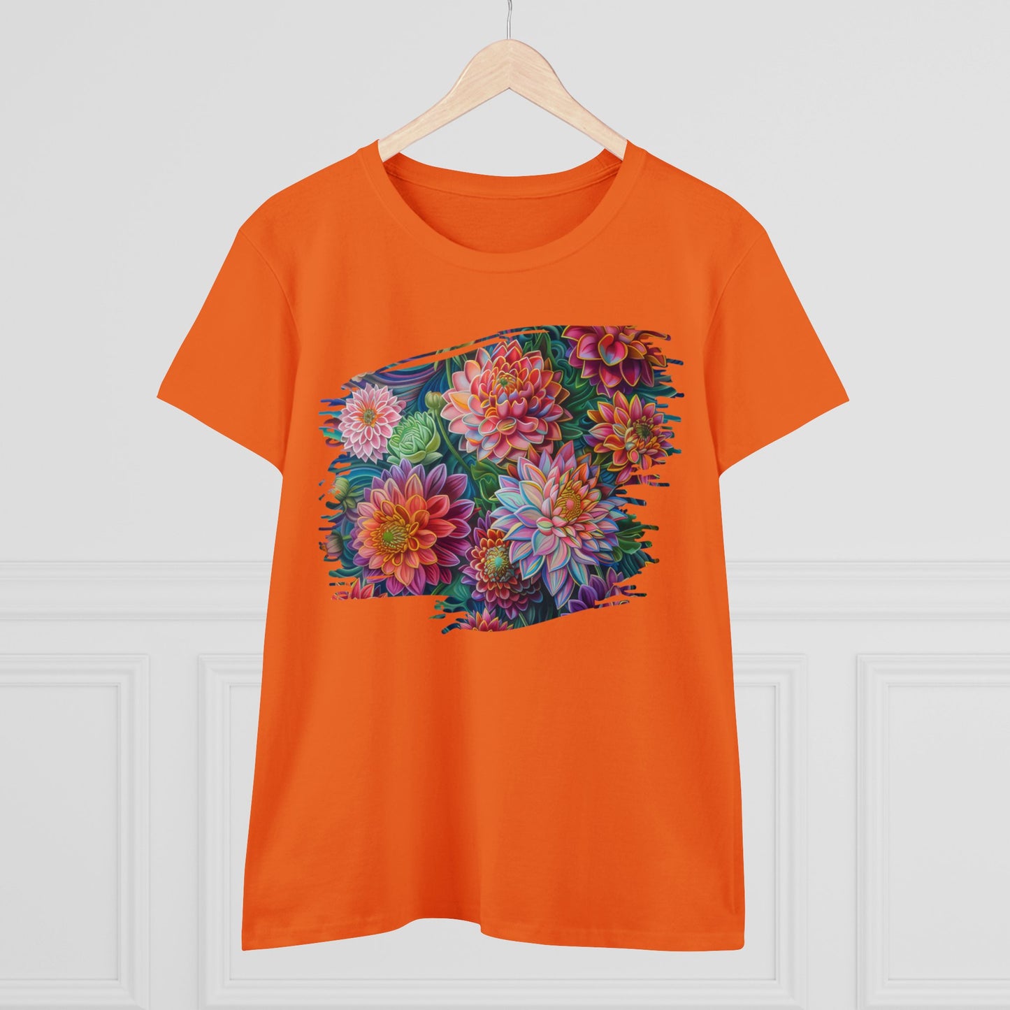 Pastel Flowers - Women's Midweight Cotton Tee