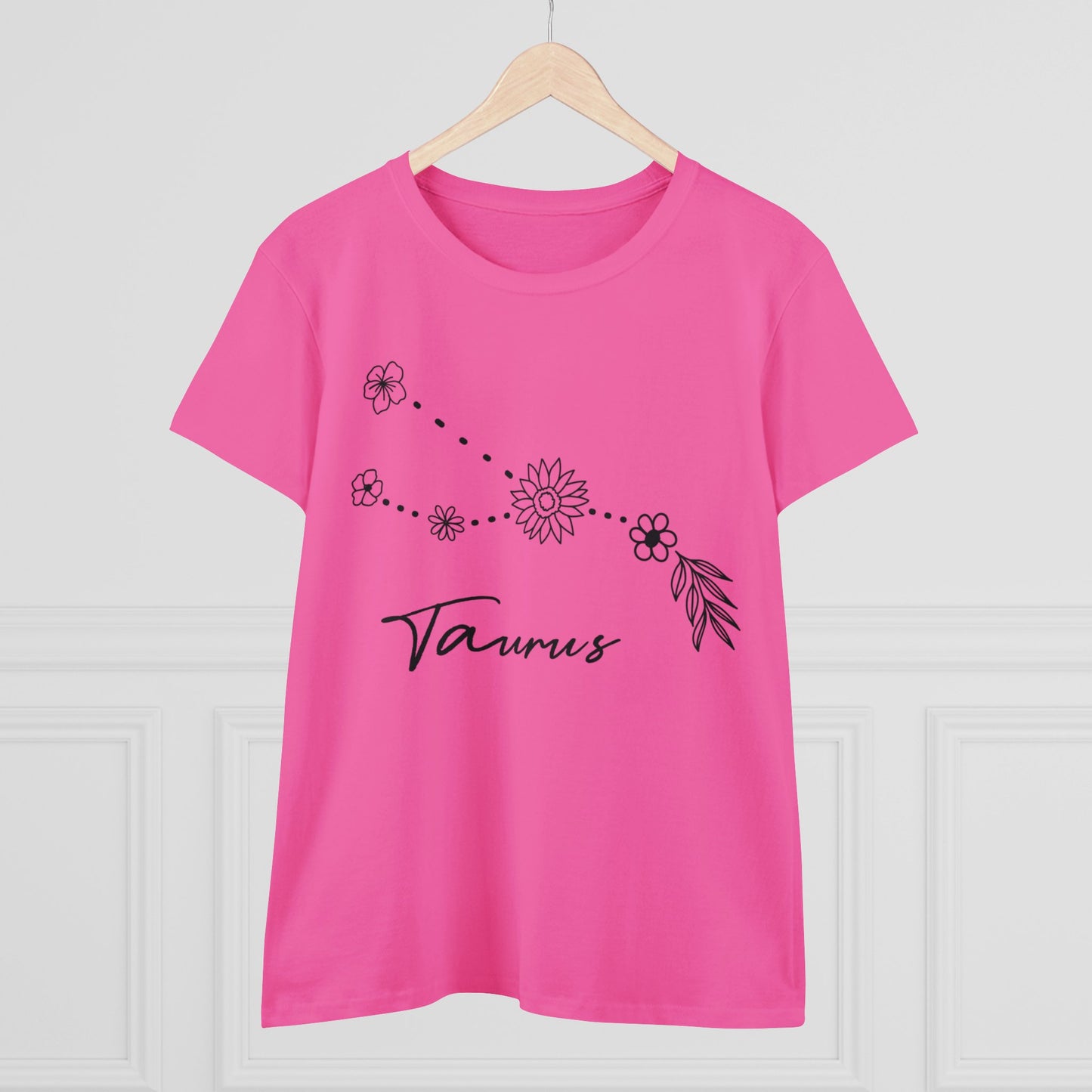 Flower Constellation - Taurus - Astrology - Women's Midweight Cotton Tee