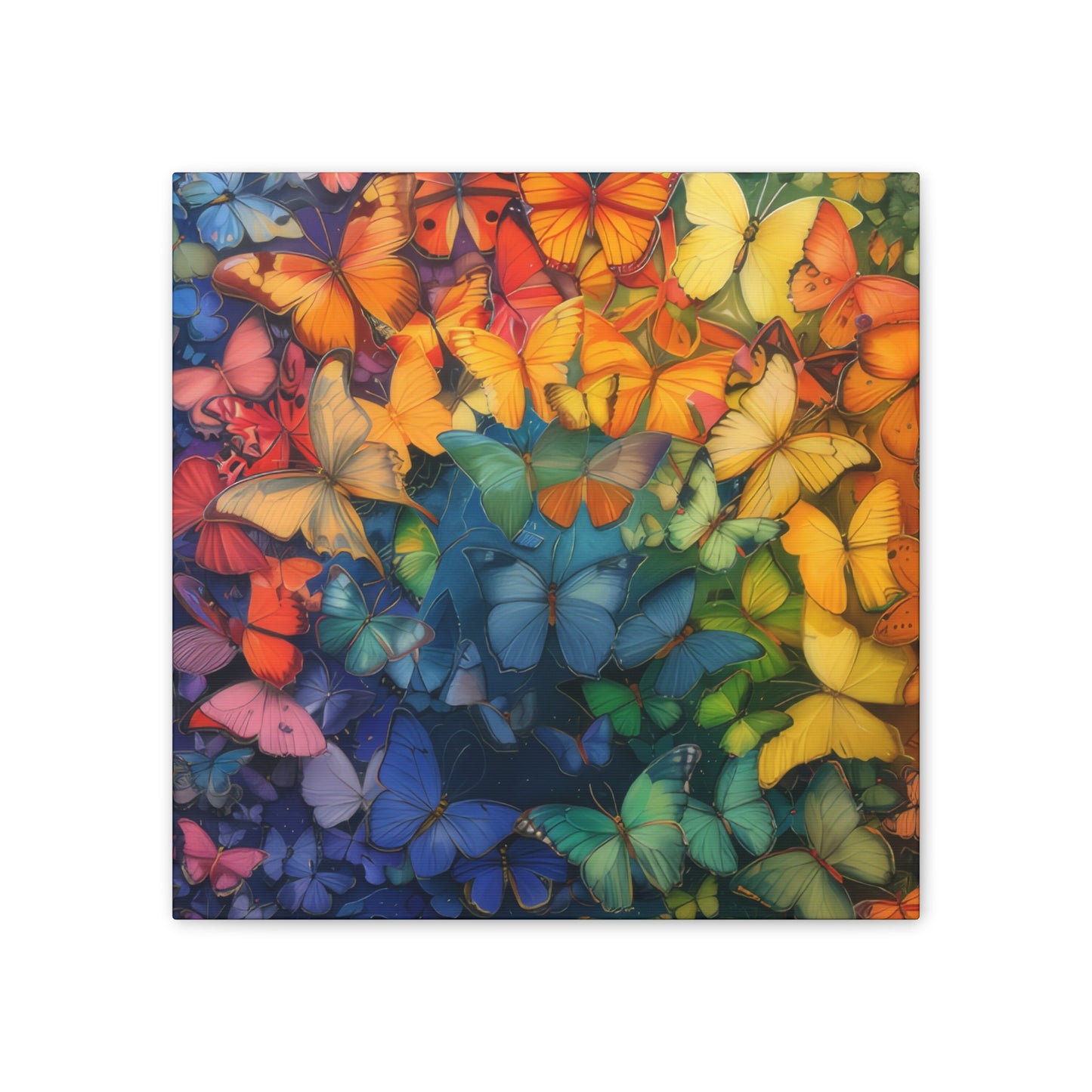 Rainbow Butterflies - Canvas Stretched, 0.75"