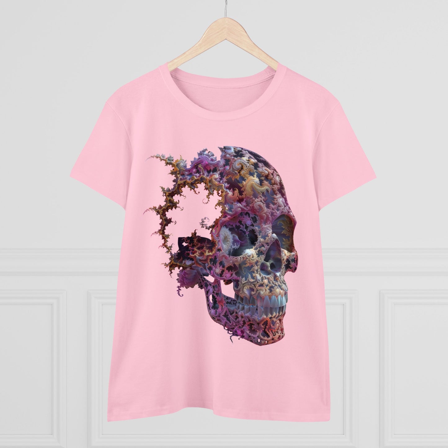 Fractal Skull - Women's Midweight Cotton Tee