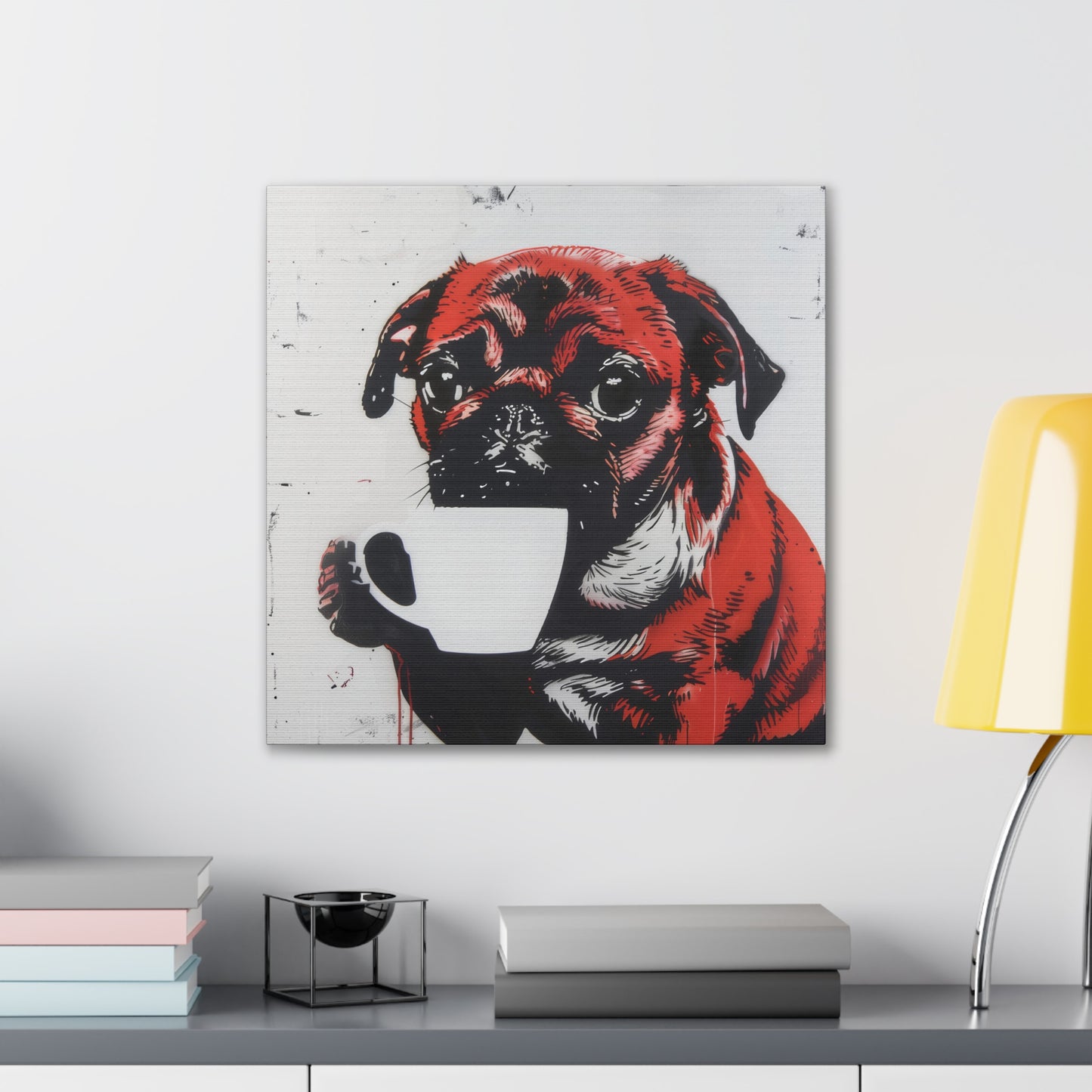 Coffee Dog - Canvas Stretched, 0.75"