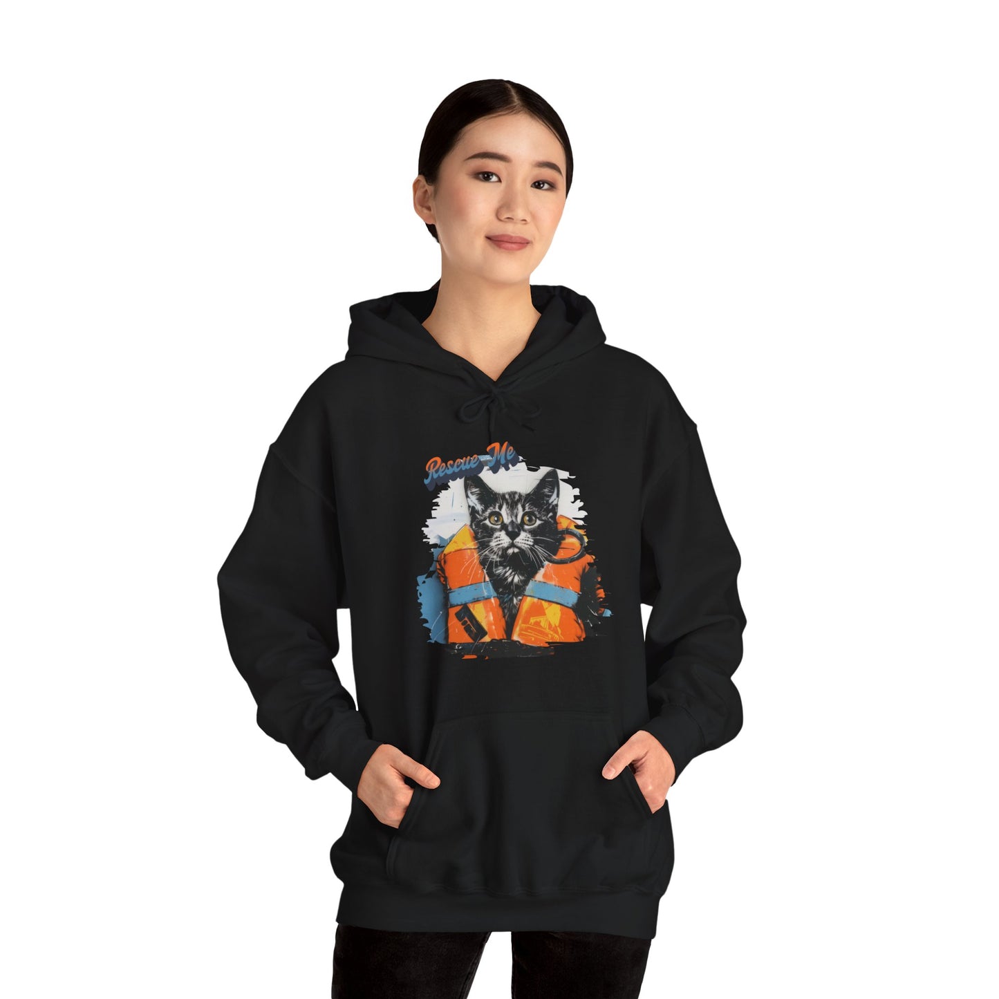 Rescue Cat - Unisex Heavy Blend™ Hooded Sweatshirt