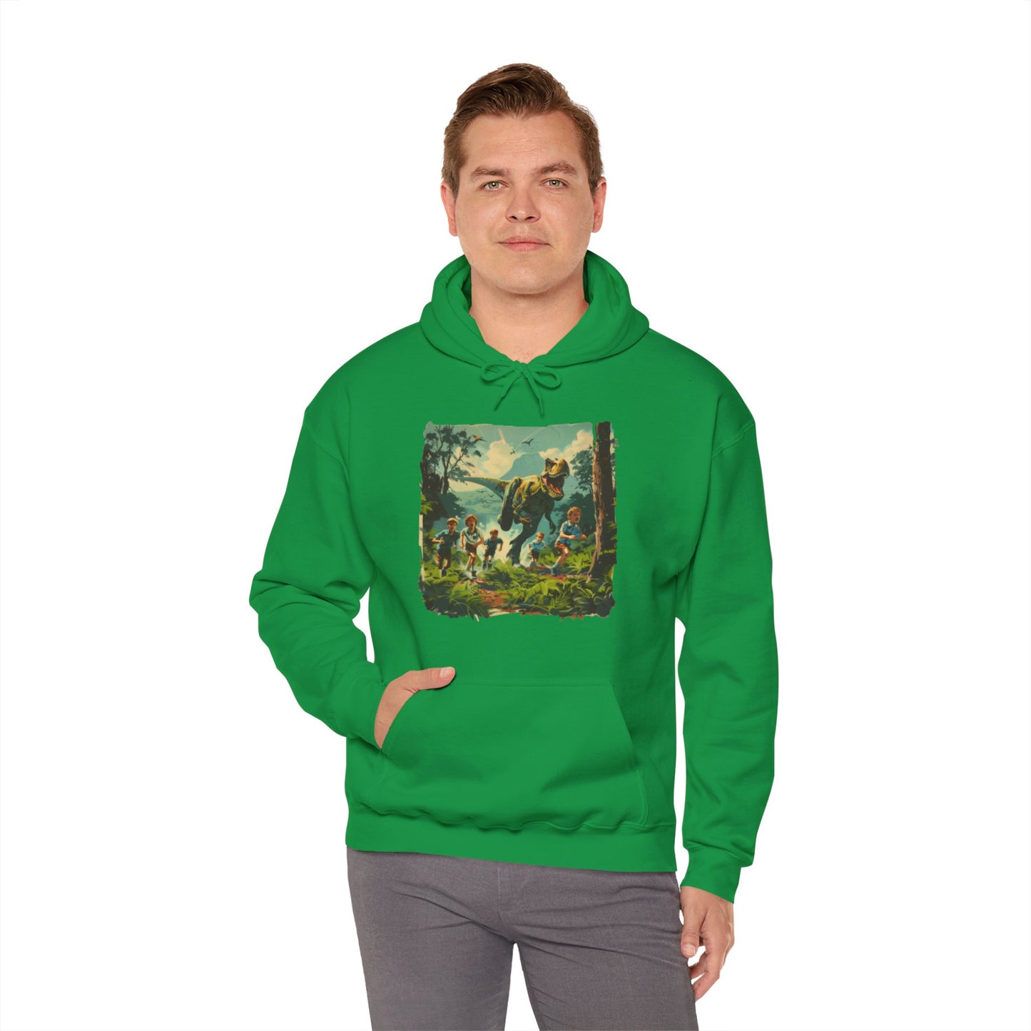 Dinosaur Chase - Unisex Heavy Blend™ Hooded Sweatshirt