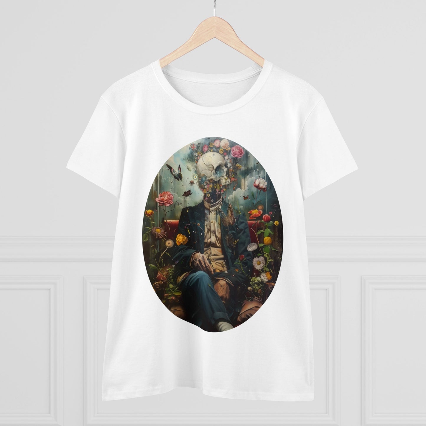 Flowers on My Mind - Women's Midweight Cotton Tee