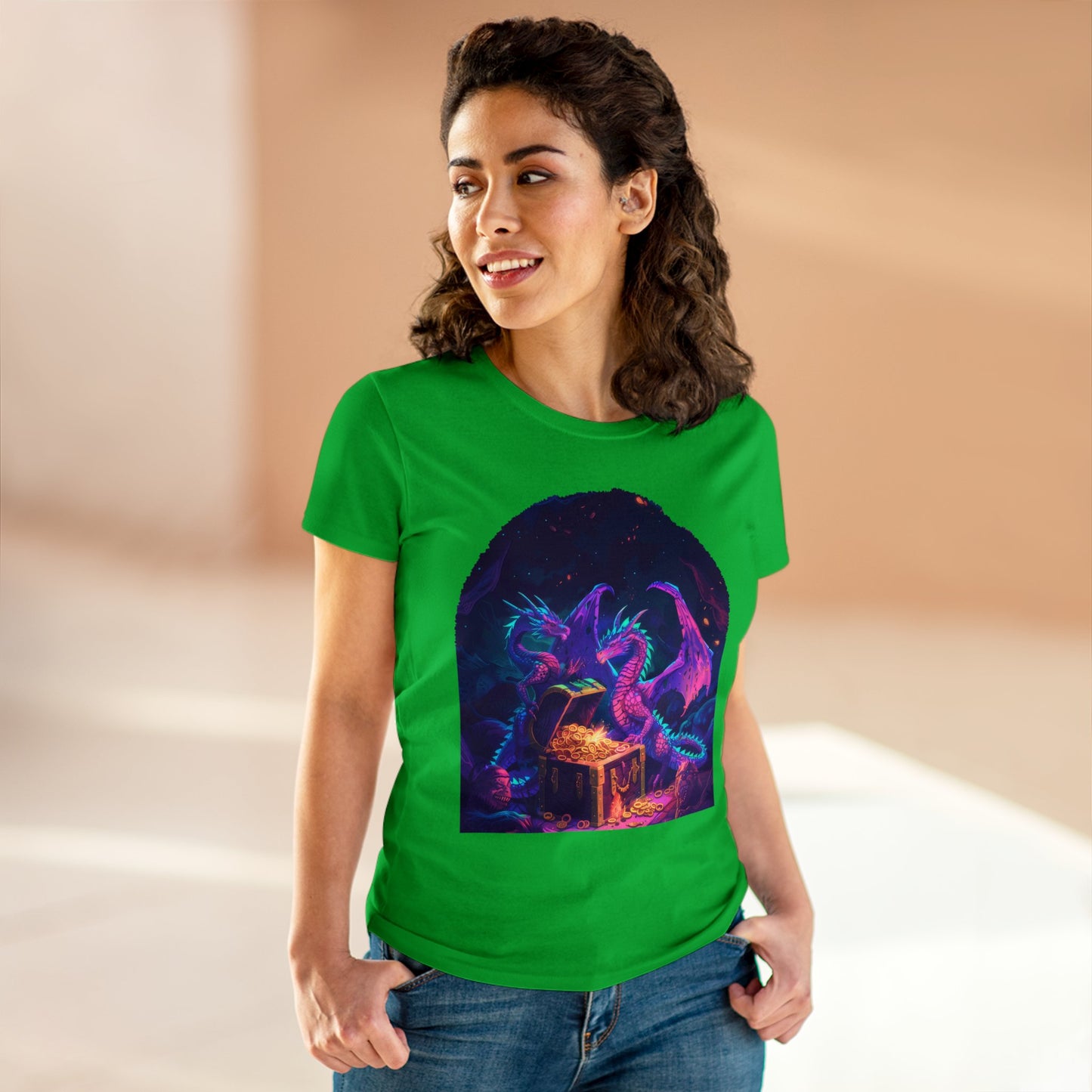 Dragons and Loot - Fantasy - Women's Midweight Cotton Tee