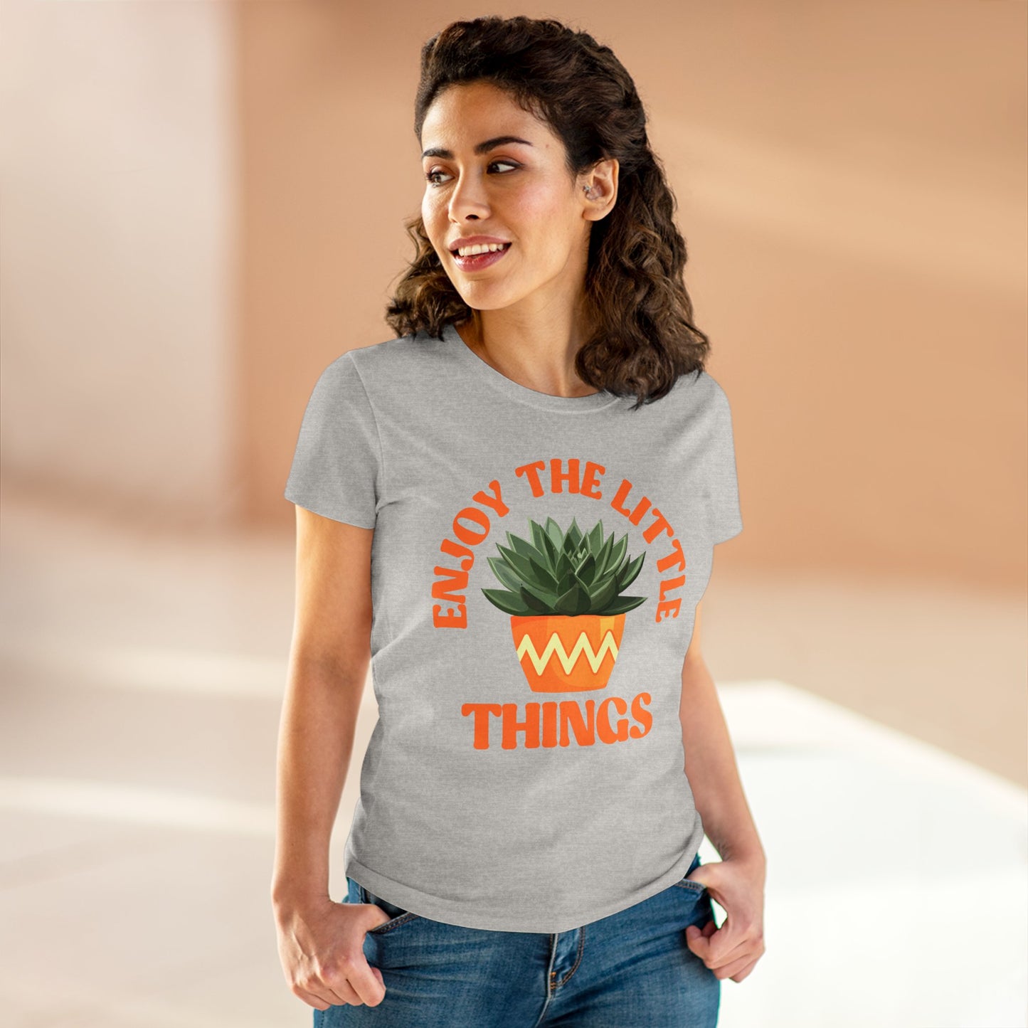 Enjoy the Little Things - Gardening - Women's Midweight Cotton Tee