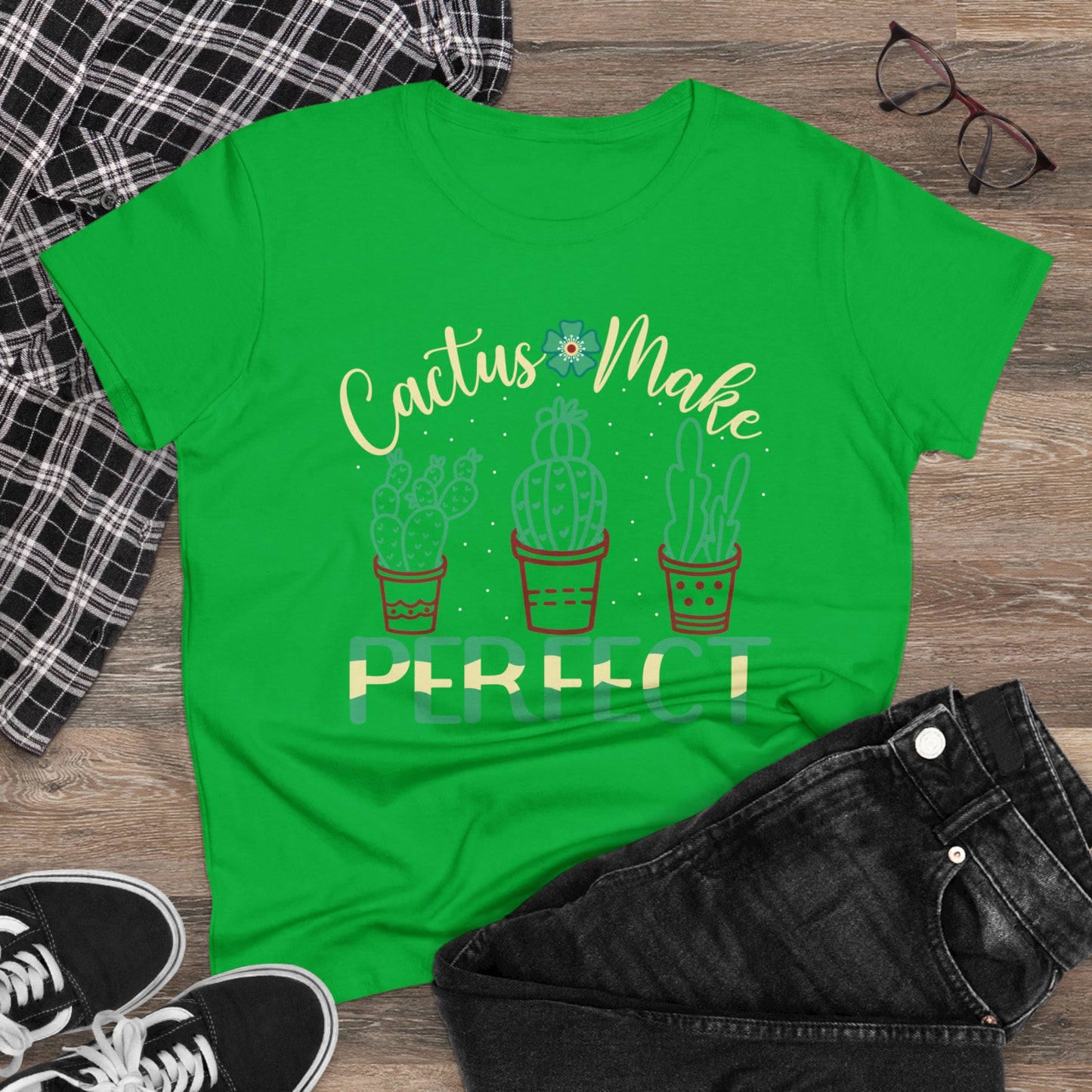 Cactus Makes Perfect - Gardening - Women's Midweight Cotton Tee