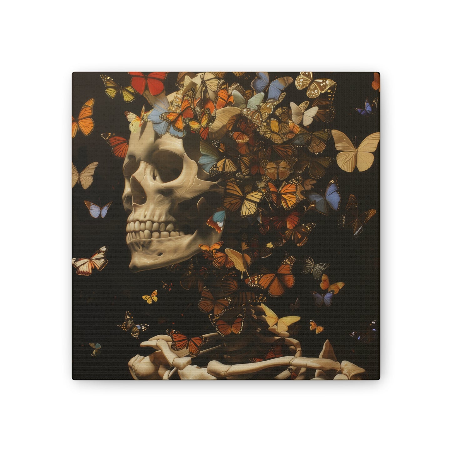 Skulls and Butterflies - Canvas Stretched, 0.75"