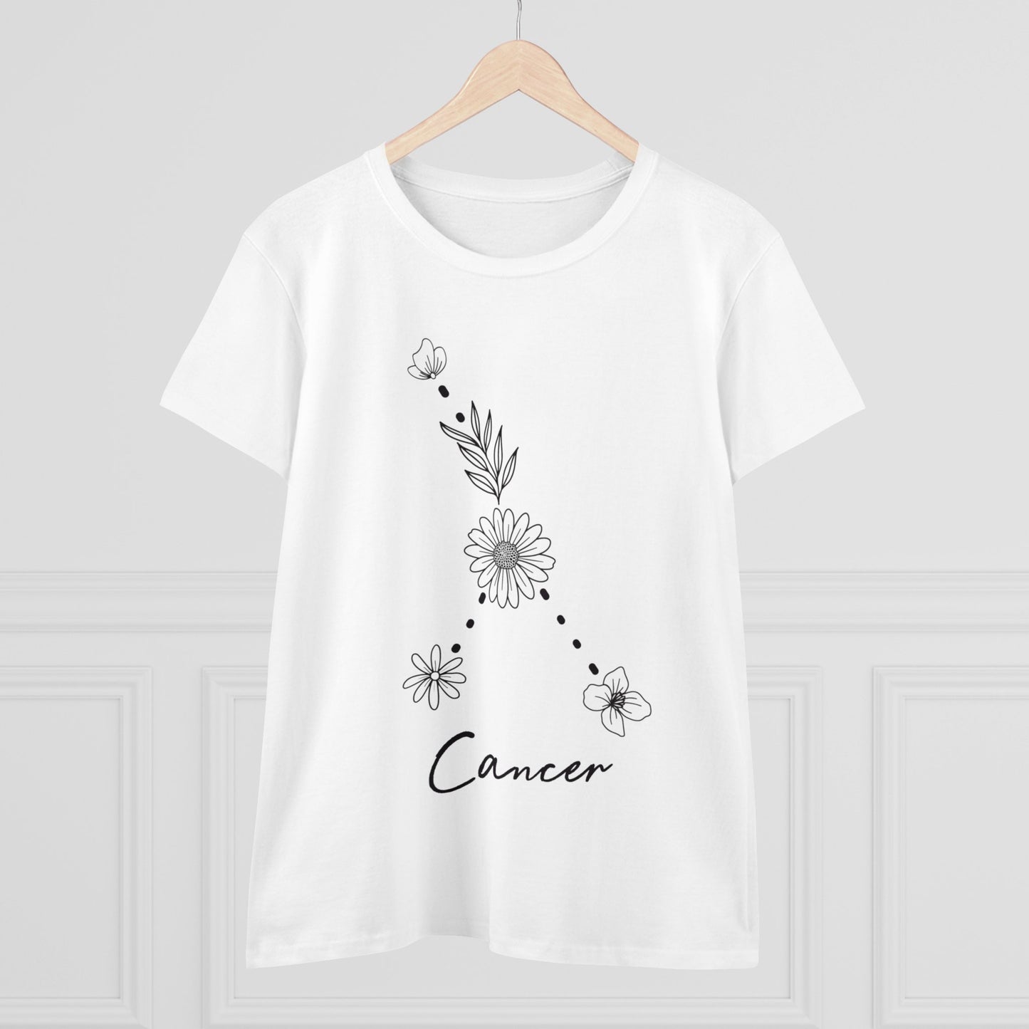 Flower Constellation - Cancer - Astrology - Women's Midweight Cotton Tee