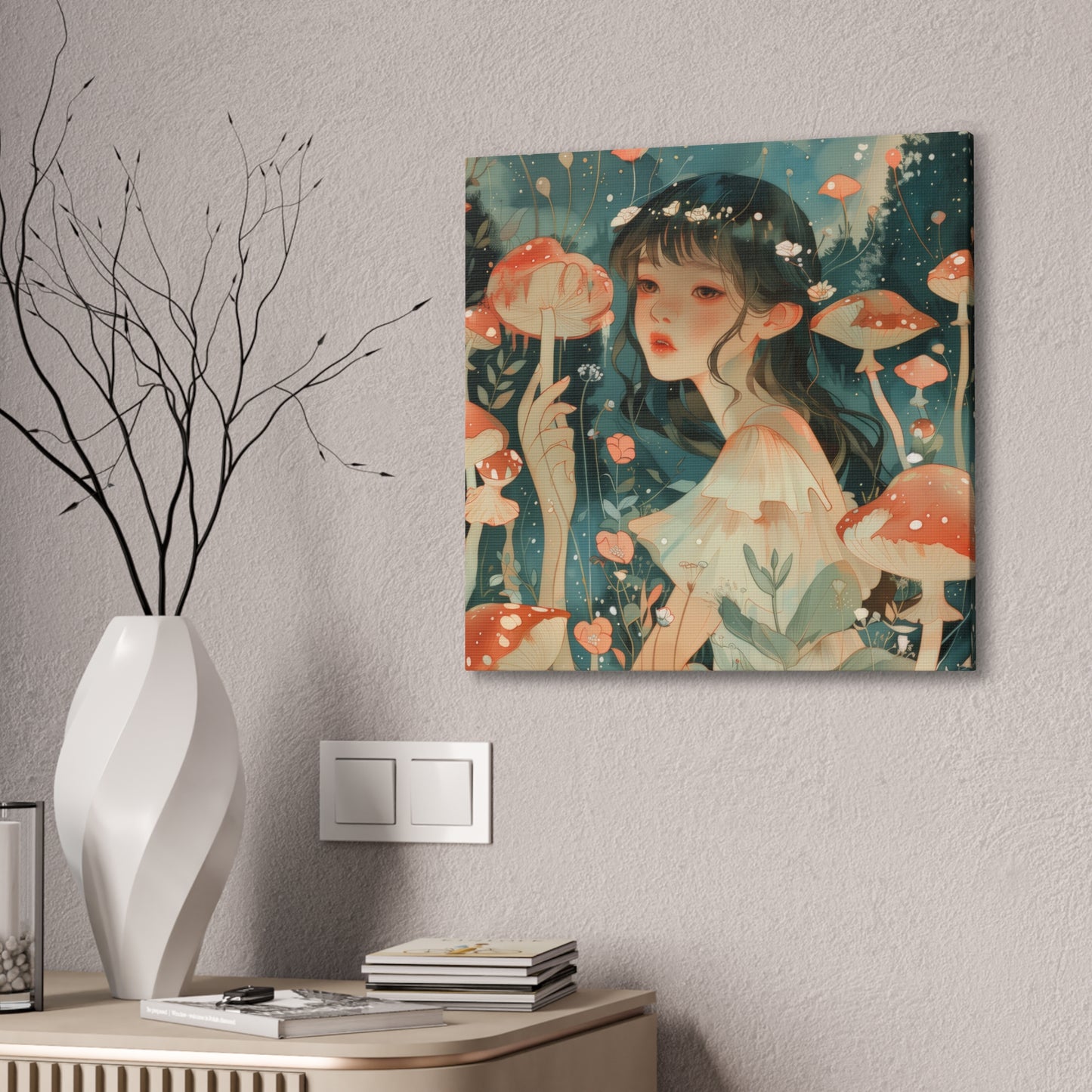 Mushroom Garden - Canvas Stretched, 0.75"