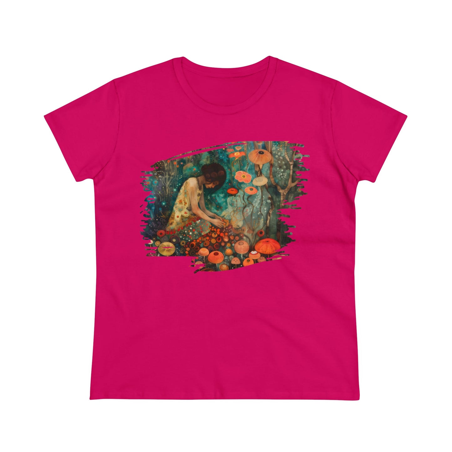 Mushroom Girl - Women's Midweight Cotton Tee