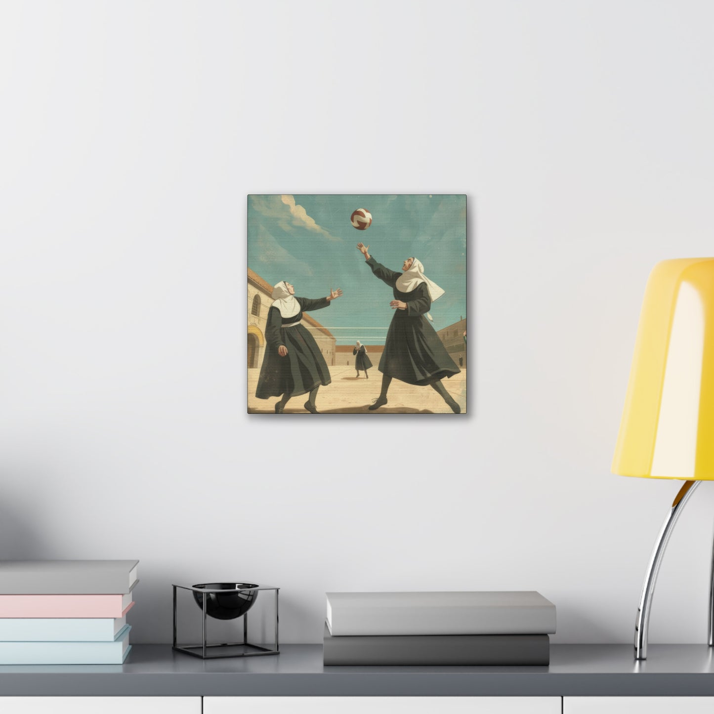 Nuns Volleyball - Canvas Stretched, 0.75"