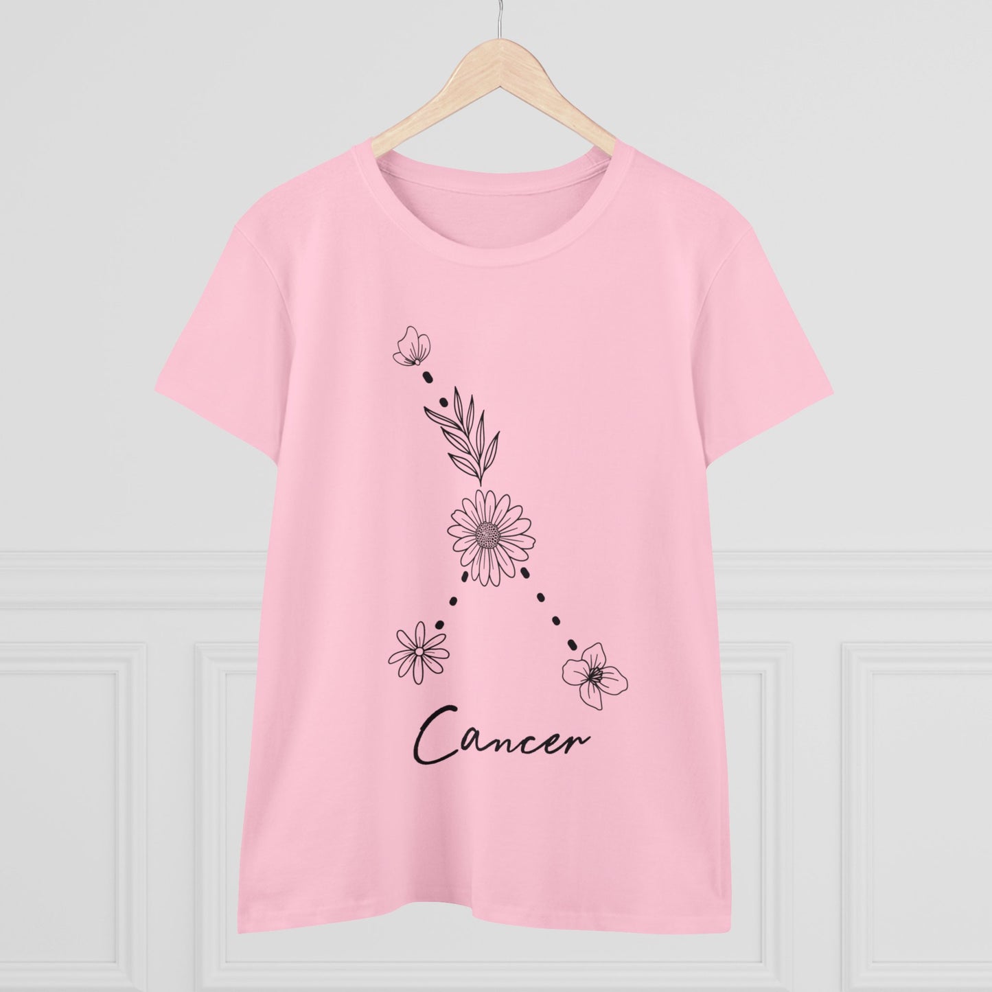 Flower Constellation - Cancer - Astrology - Women's Midweight Cotton Tee