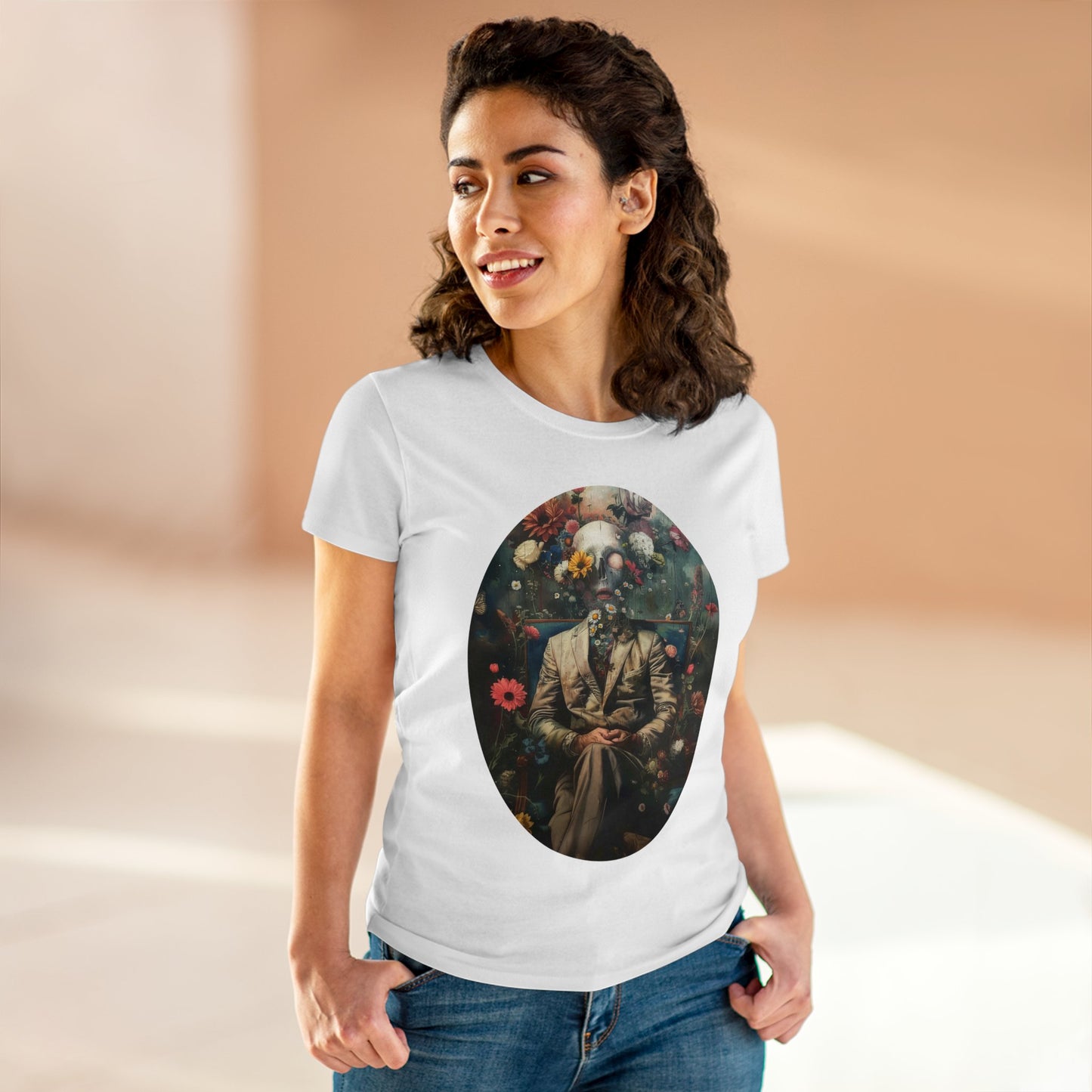 Flowers on My Mind - Women's Midweight Cotton Tee