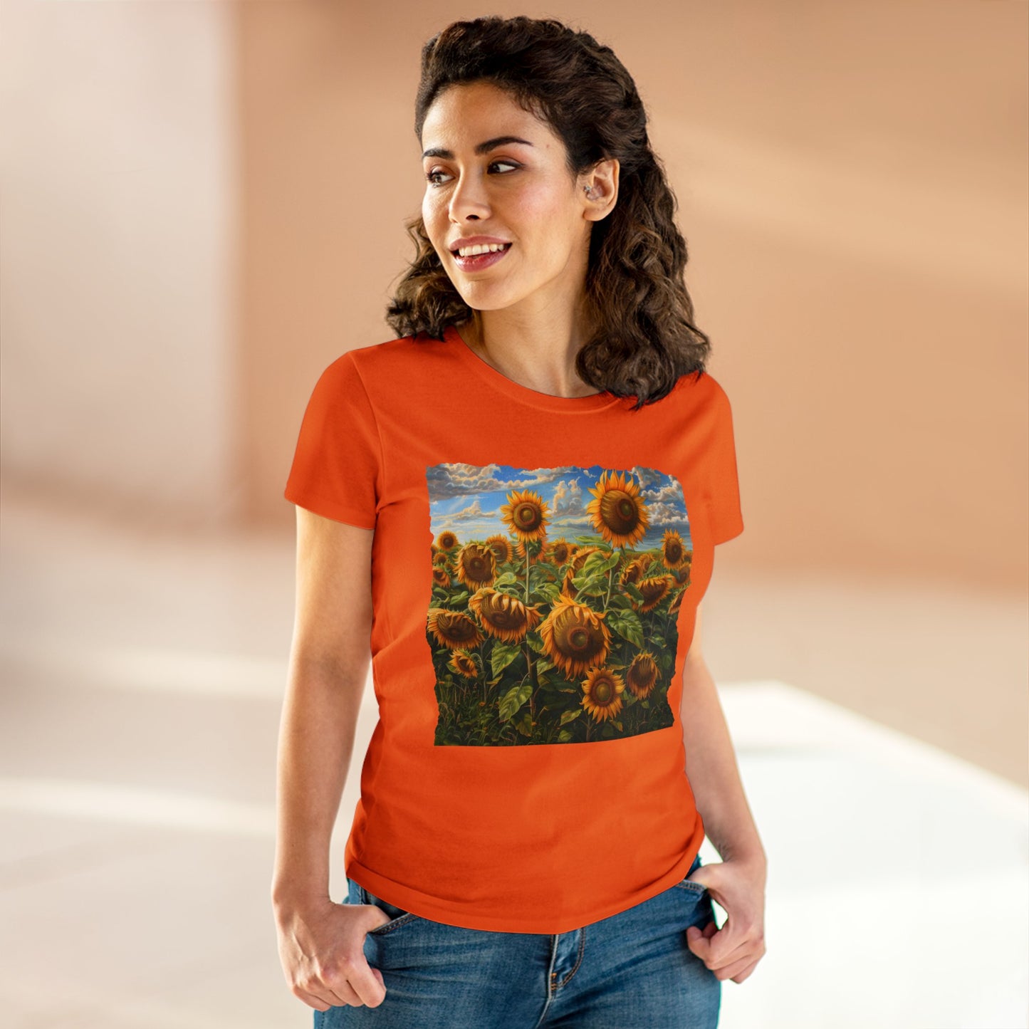 Sunflowers - Women's Midweight Cotton Tee