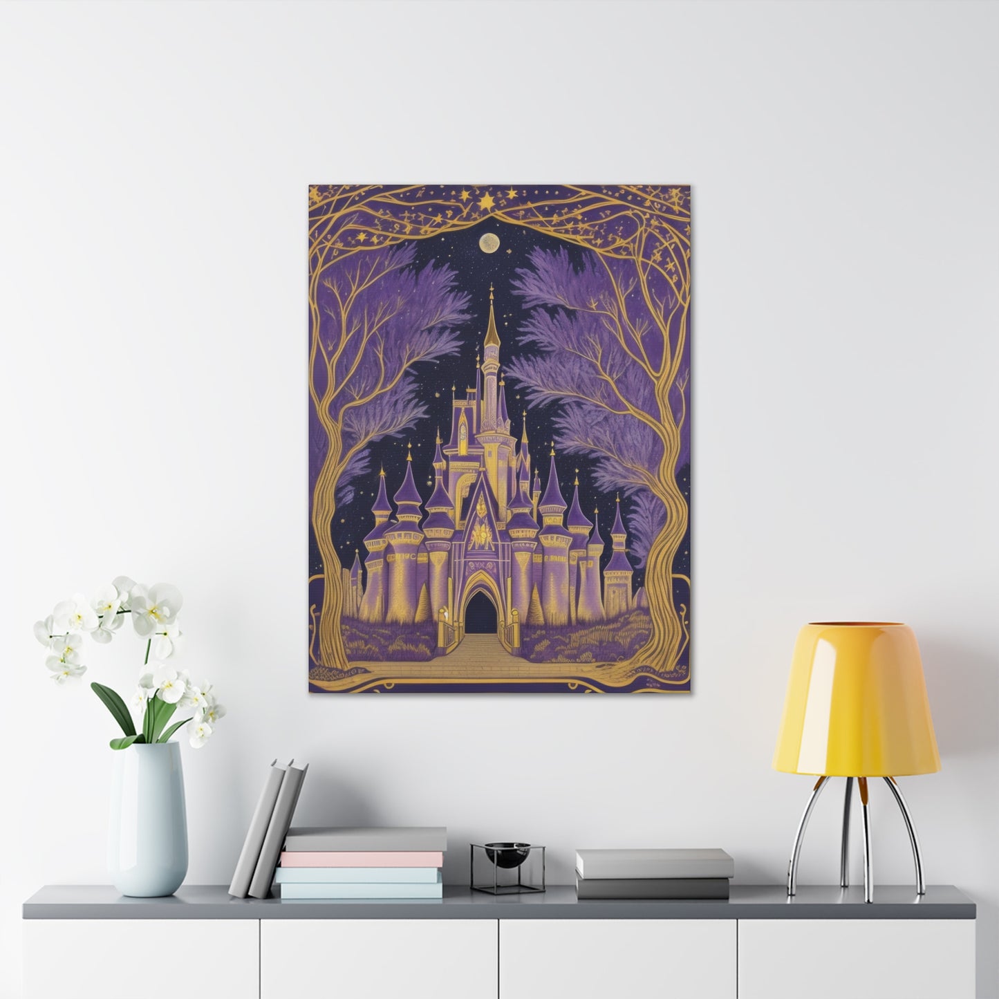 Purple Castle - Canvas Stretched, 0.75"